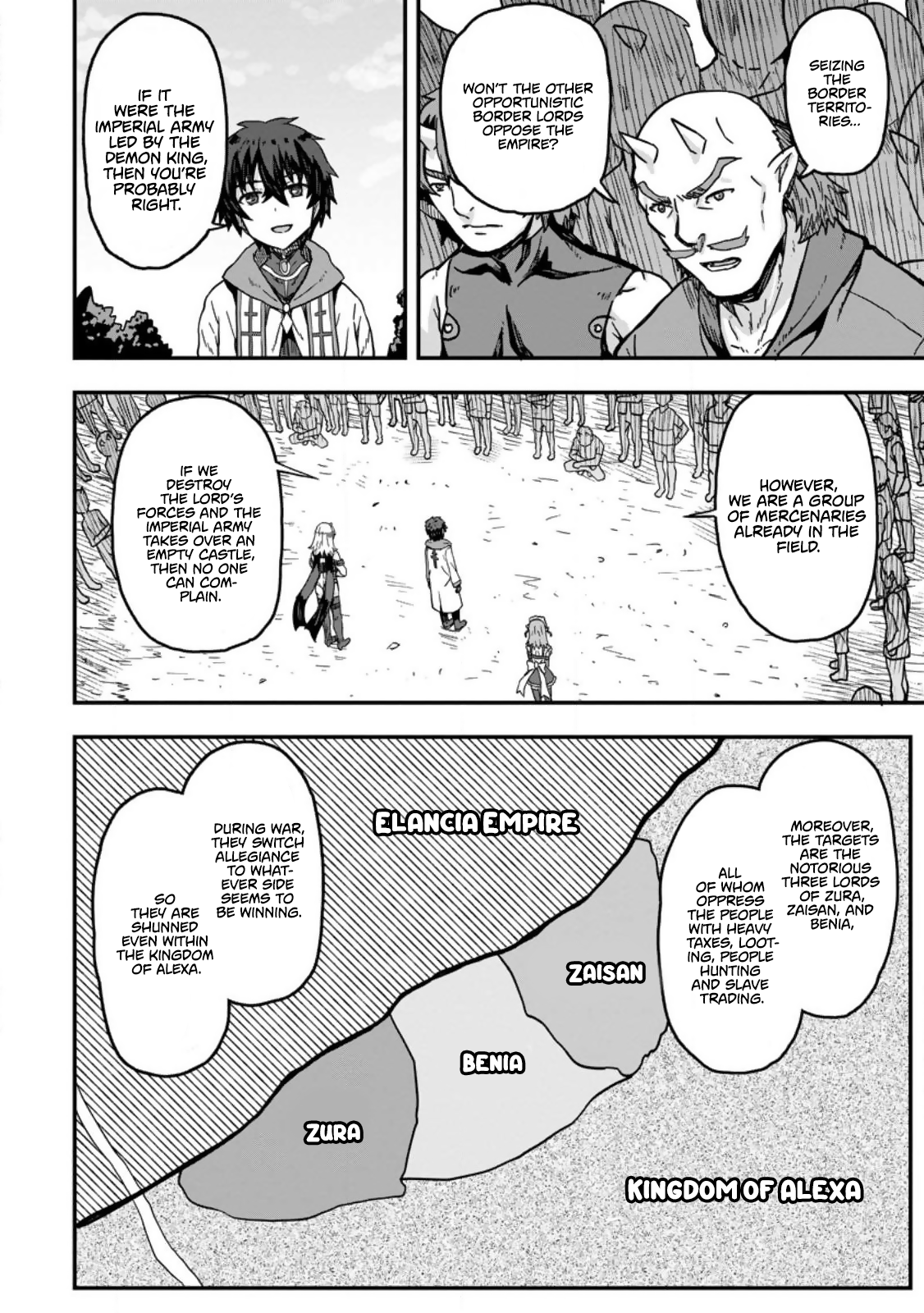 Halaman dari Isekai Saikyou no Yome desu ga, Yoru no Tatakai wa Ore no Hou ga Tsuyoi You desu: Chiryaku o Ikashite Nariagaru Harem Senki Chapter 1