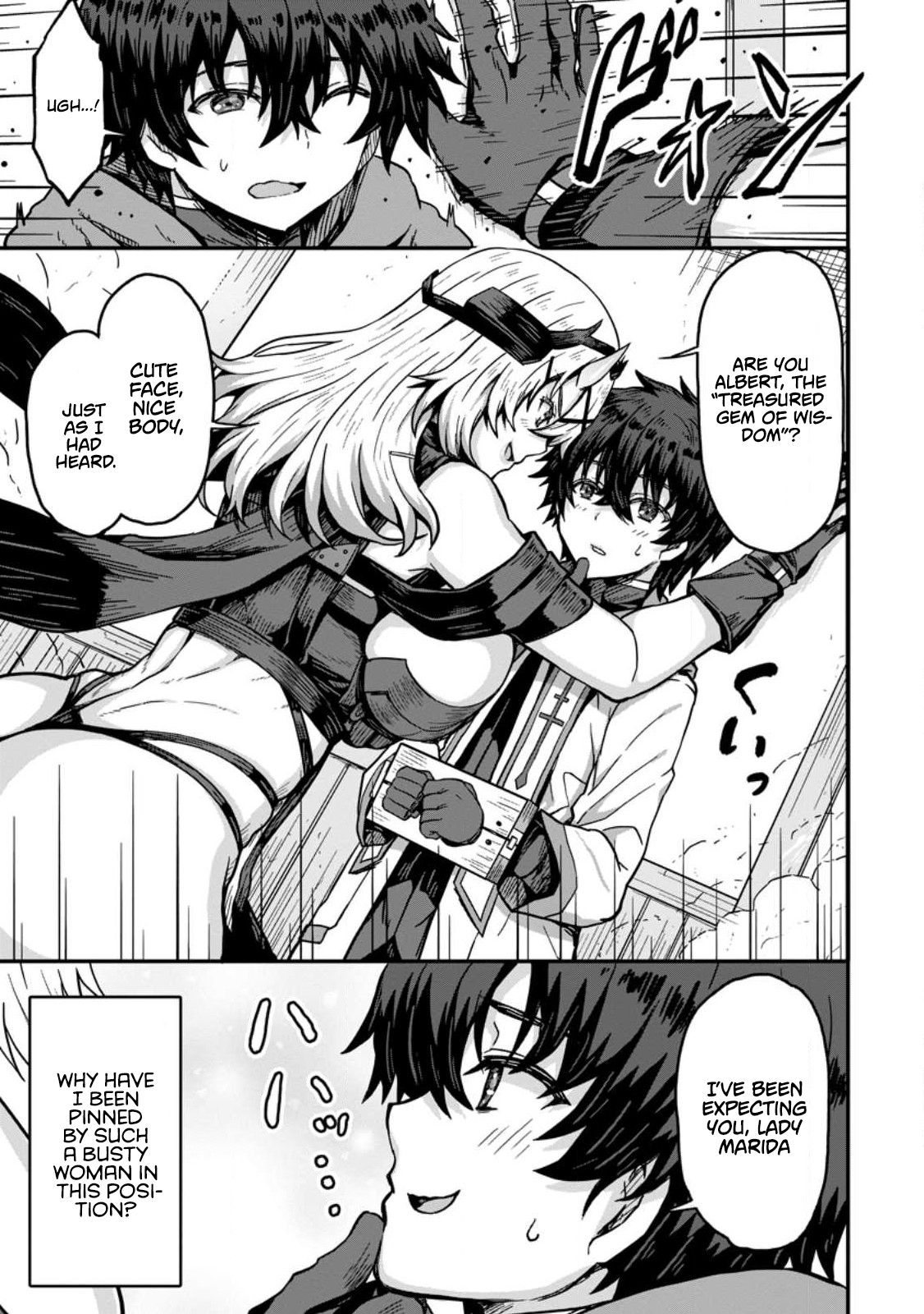 Halaman dari Isekai Saikyou no Yome desu ga, Yoru no Tatakai wa Ore no Hou ga Tsuyoi You desu: Chiryaku o Ikashite Nariagaru Harem Senki Chapter 1