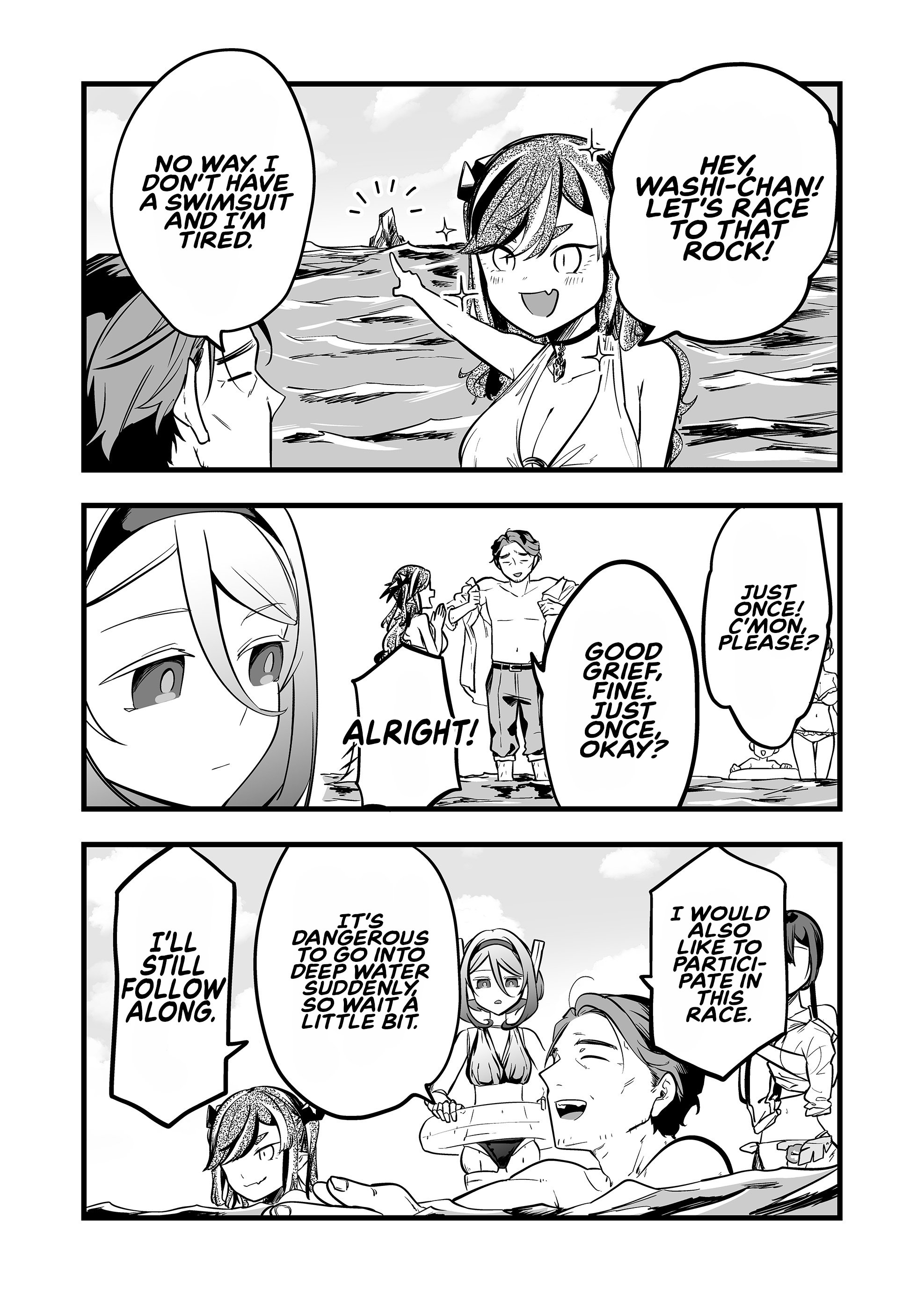 Halaman dari "Ano Toki Tasukete Itadaita Monster Musume desu." Isekai Ossan Kyoushi Totsuzen no Moteki ni Konwaku suru Chapter 45