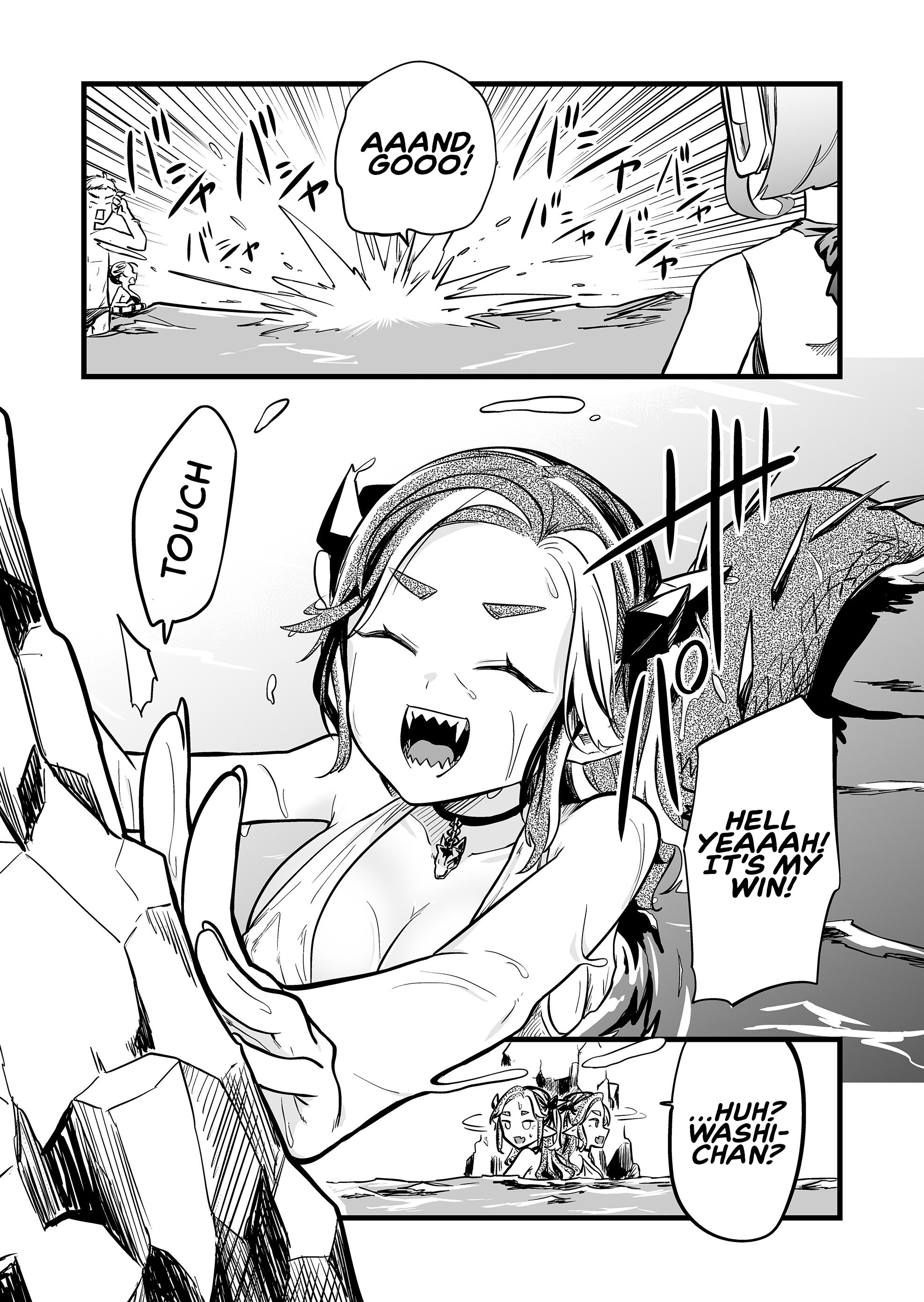 Halaman dari "Ano Toki Tasukete Itadaita Monster Musume desu." Isekai Ossan Kyoushi Totsuzen no Moteki ni Konwaku suru Chapter 45