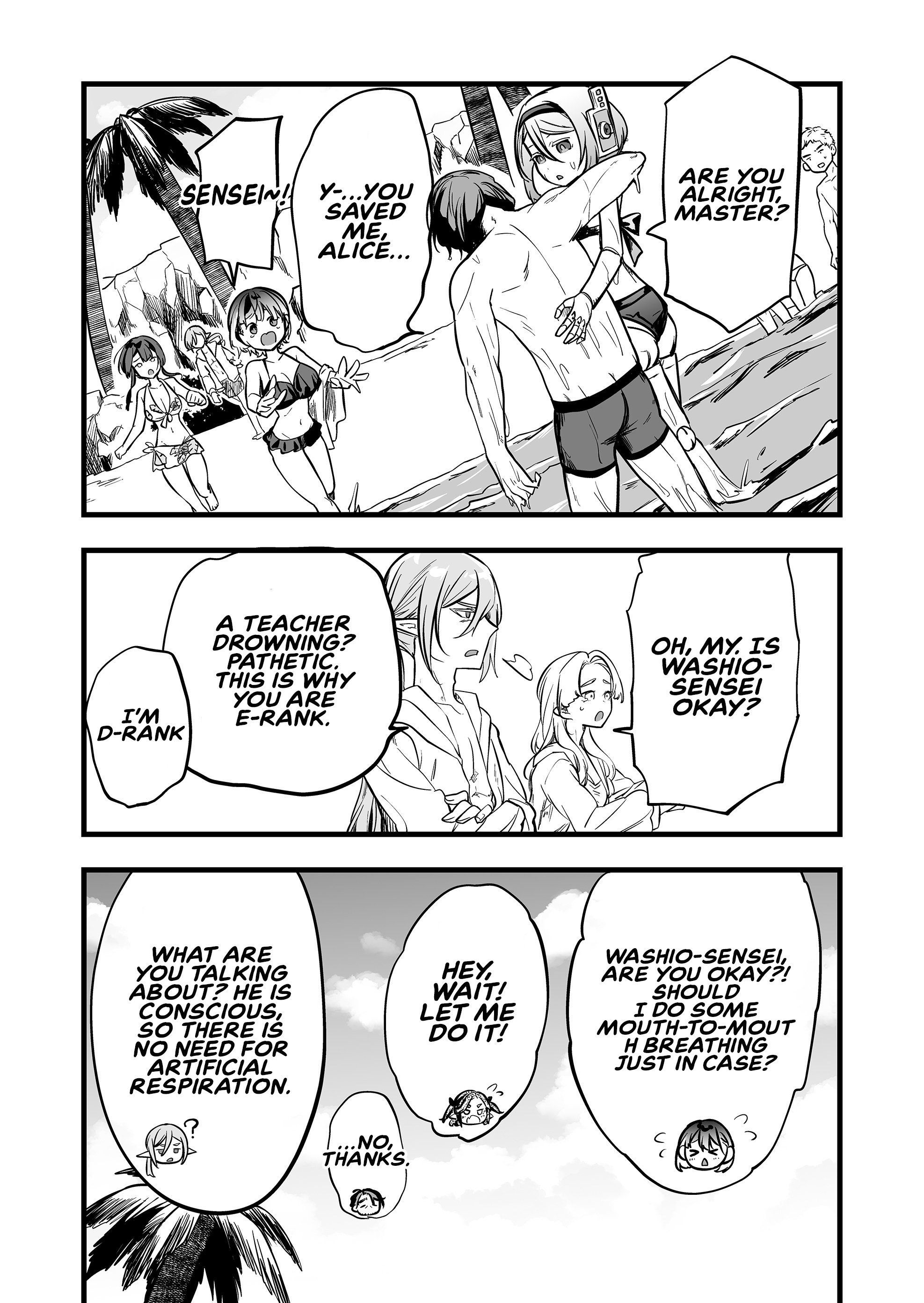 Halaman dari "Ano Toki Tasukete Itadaita Monster Musume desu." Isekai Ossan Kyoushi Totsuzen no Moteki ni Konwaku suru Chapter 45