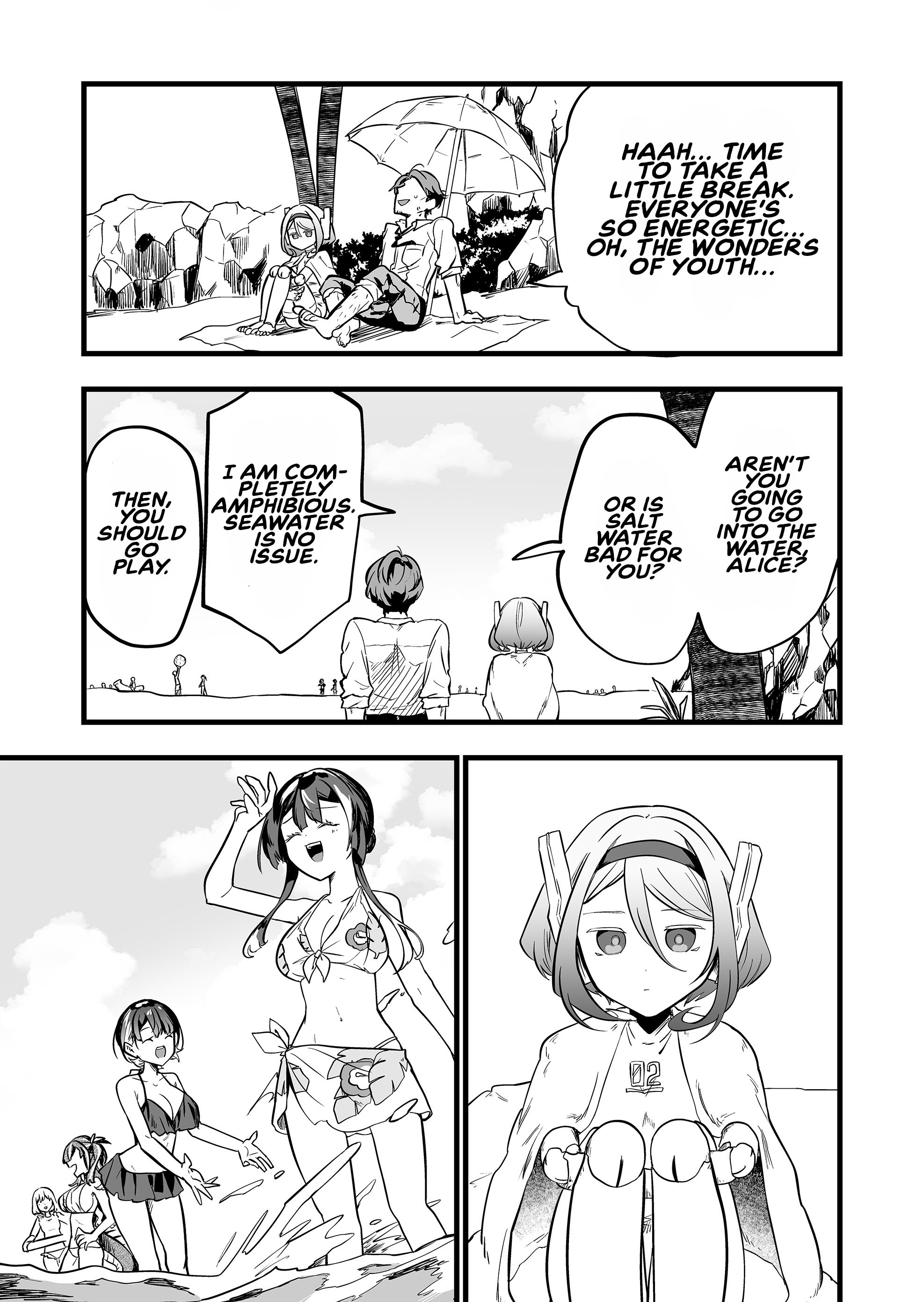 Halaman dari "Ano Toki Tasukete Itadaita Monster Musume desu." Isekai Ossan Kyoushi Totsuzen no Moteki ni Konwaku suru Chapter 45