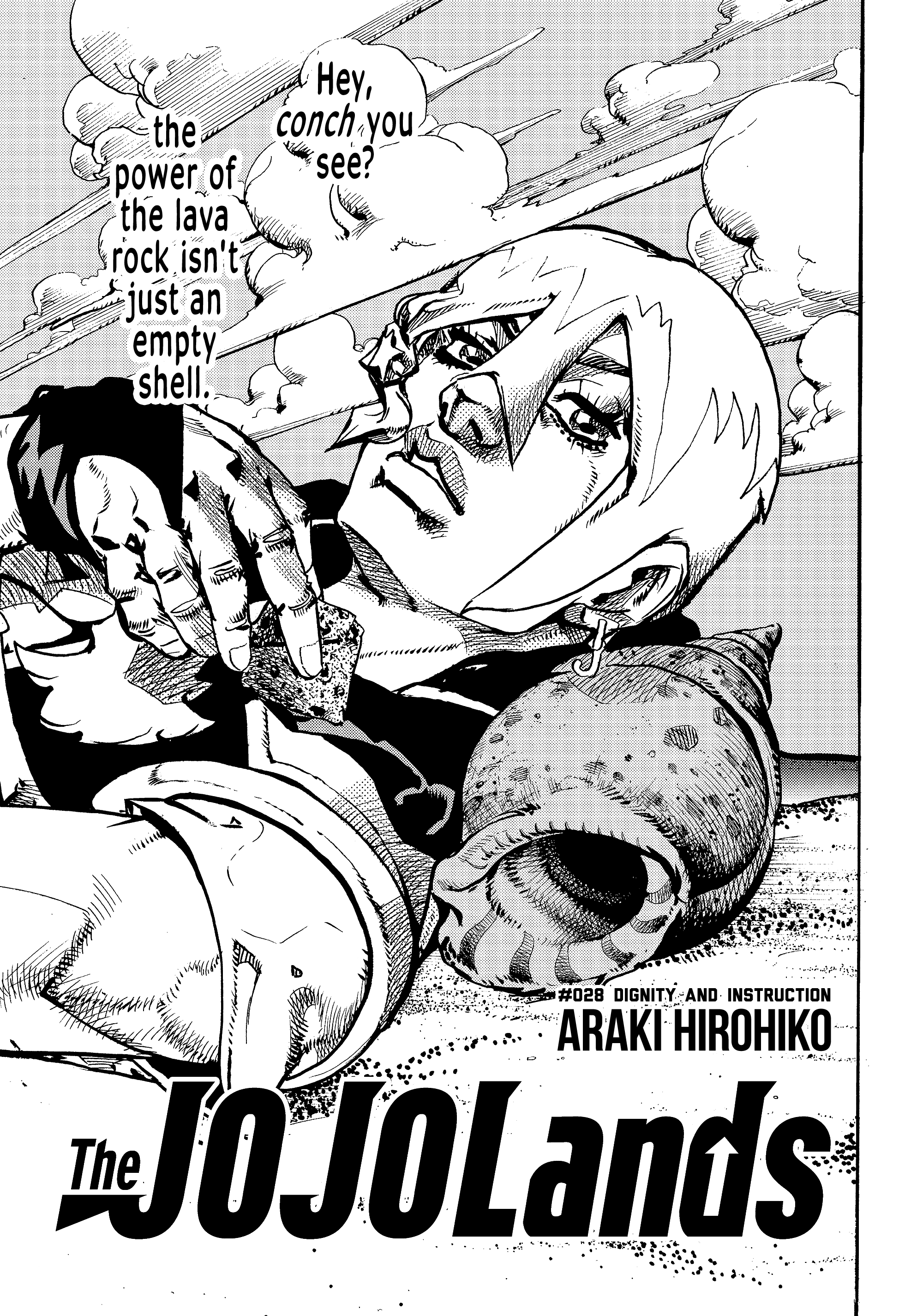 Halaman dari JoJo's Bizarre Adventure, Part 9:  The JOJOLands Chapter 28