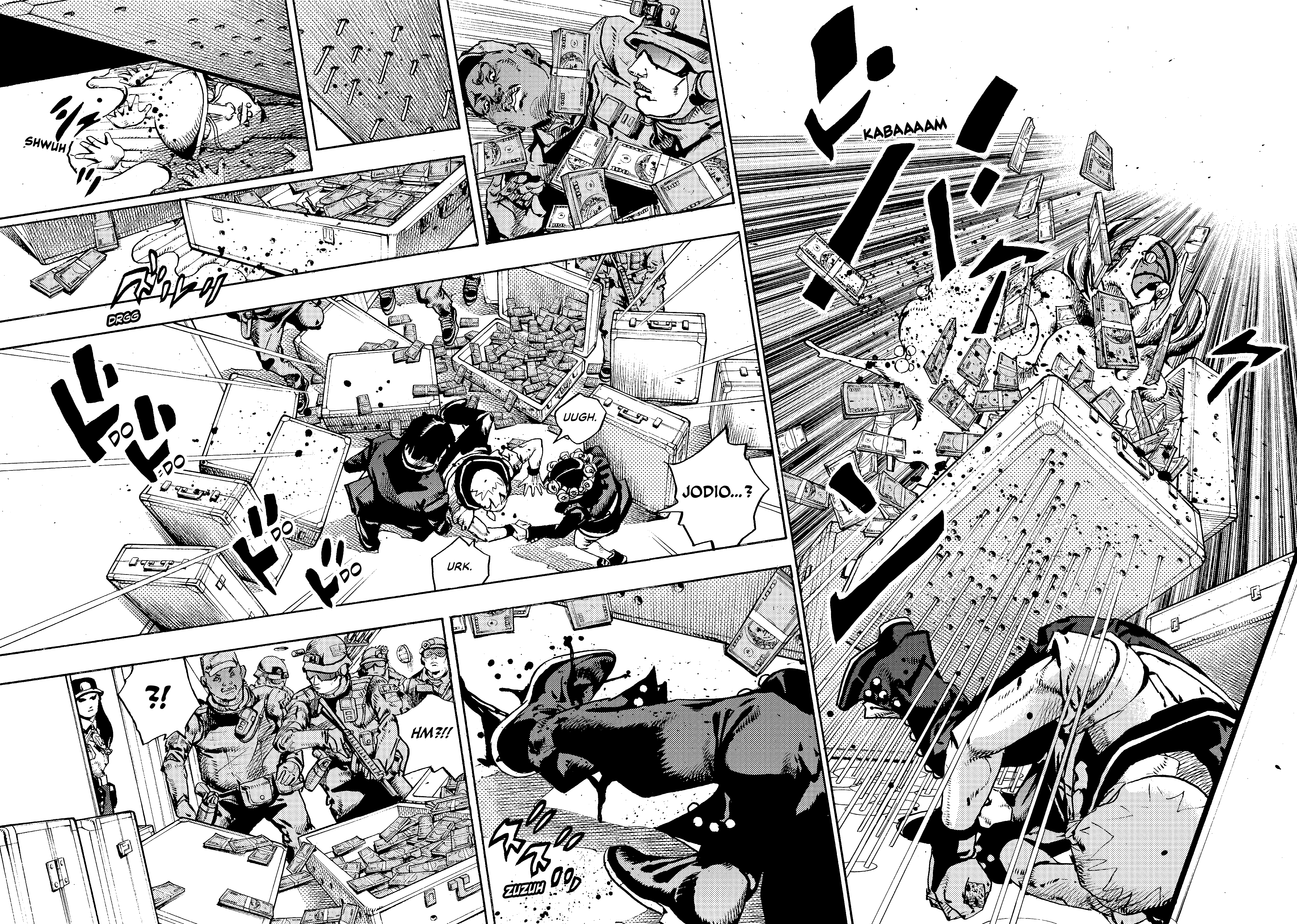 Halaman dari JoJo's Bizarre Adventure, Part 9:  The JOJOLands Chapter 28