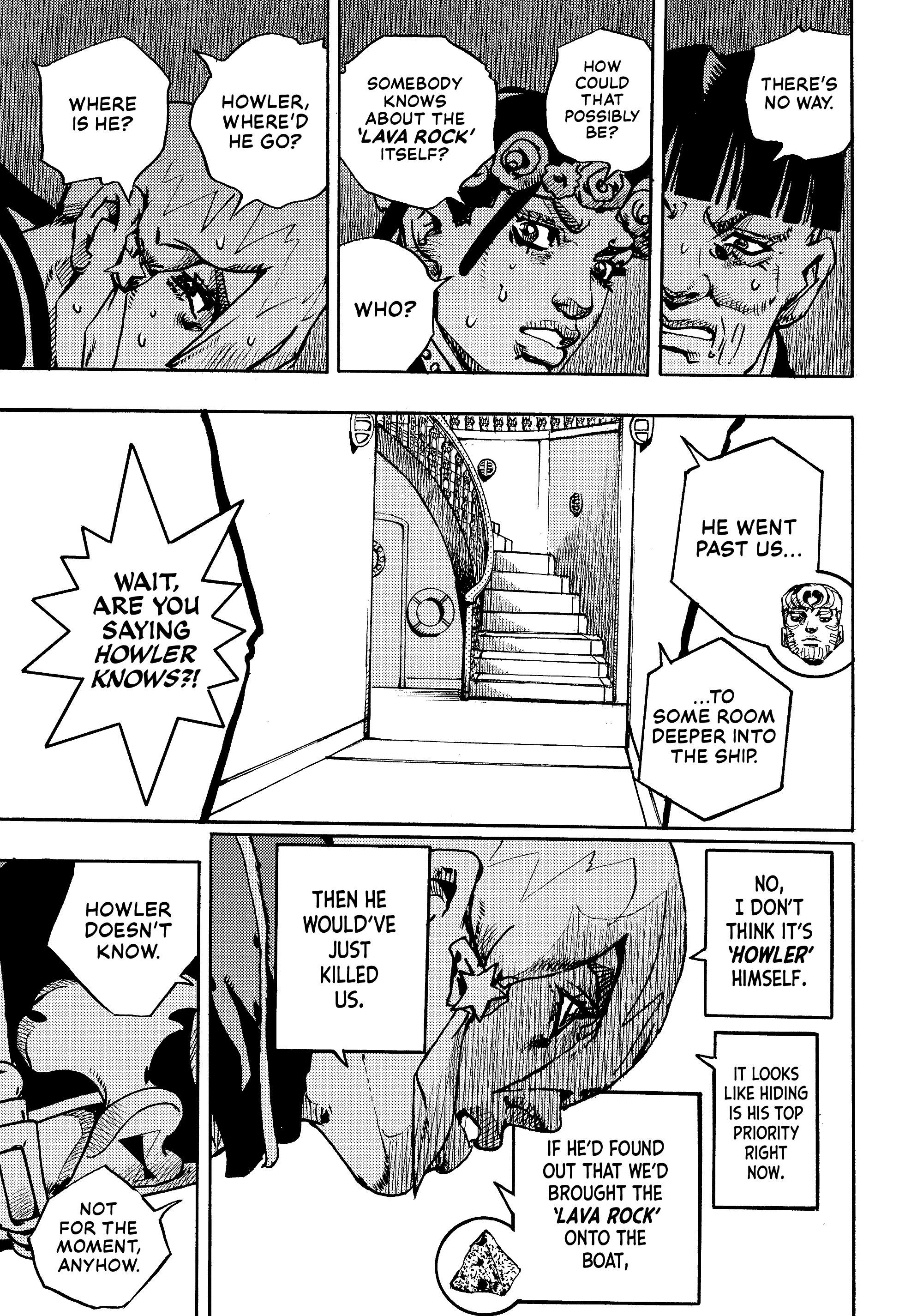 Halaman dari JoJo's Bizarre Adventure, Part 9:  The JOJOLands Chapter 28