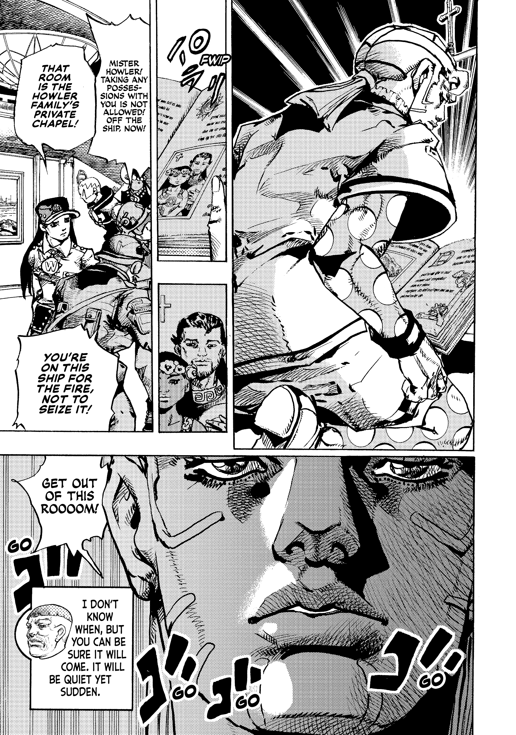 Halaman dari JoJo's Bizarre Adventure, Part 9:  The JOJOLands Chapter 28
