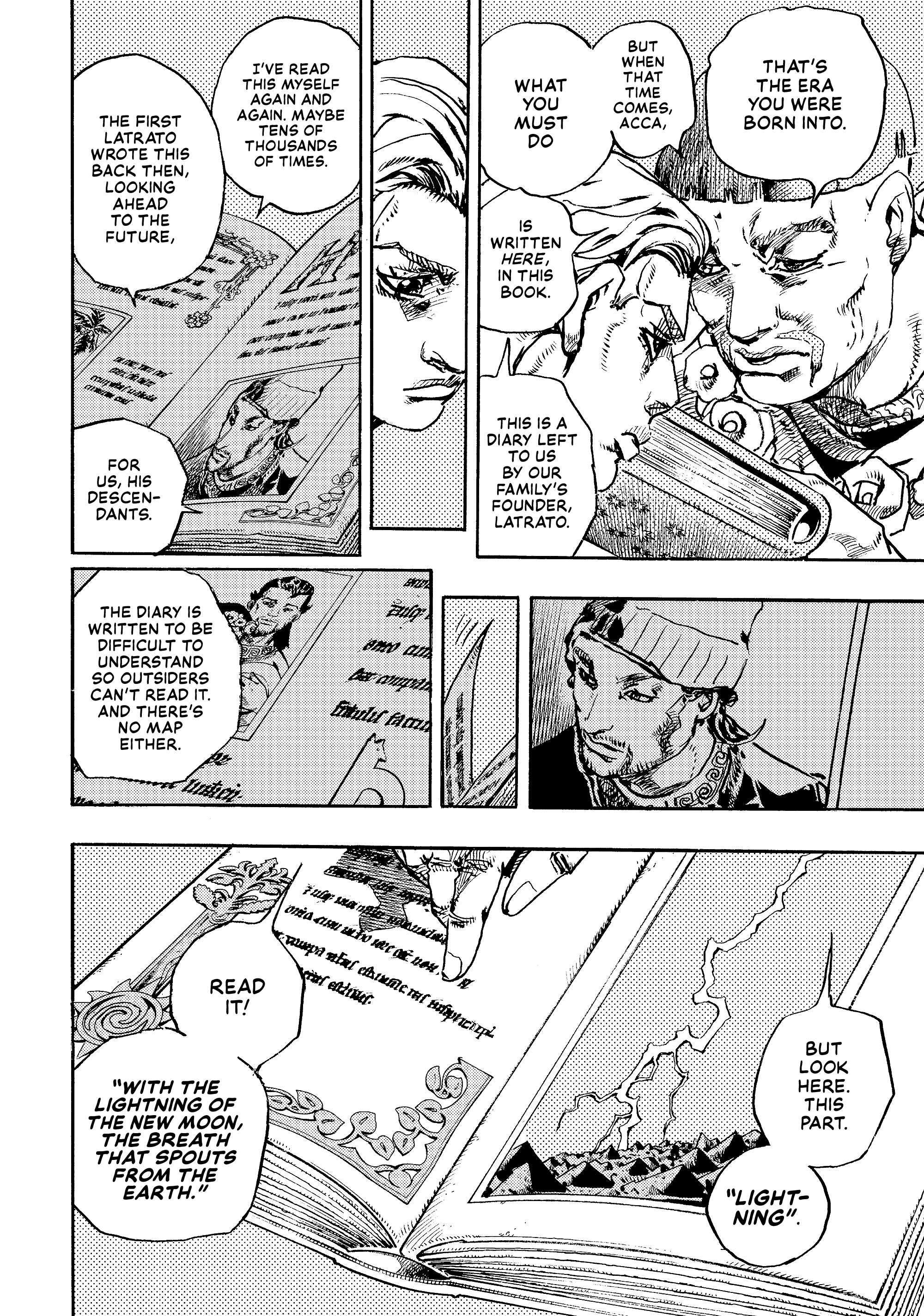 Halaman dari JoJo's Bizarre Adventure, Part 9:  The JOJOLands Chapter 28