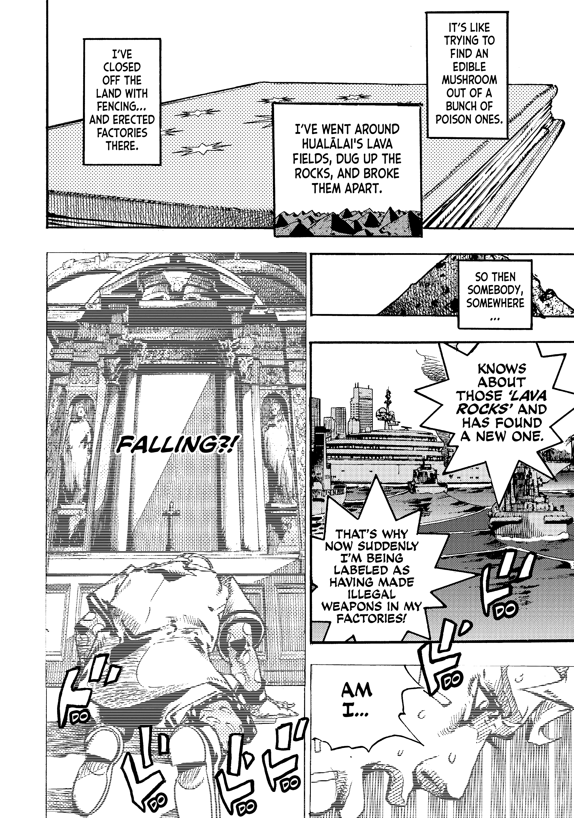 Halaman dari JoJo's Bizarre Adventure, Part 9:  The JOJOLands Chapter 28