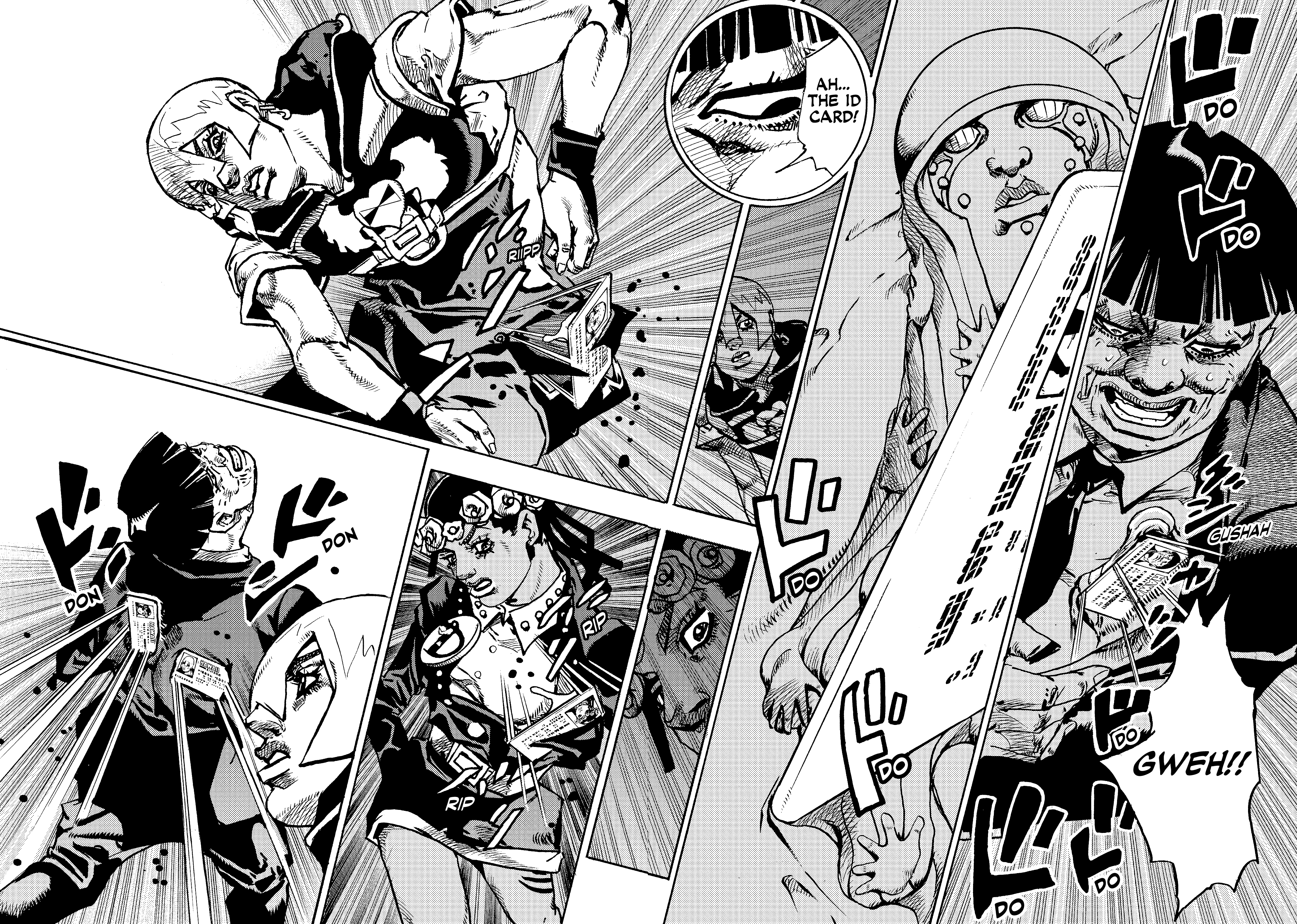 Halaman dari JoJo's Bizarre Adventure, Part 9:  The JOJOLands Chapter 28