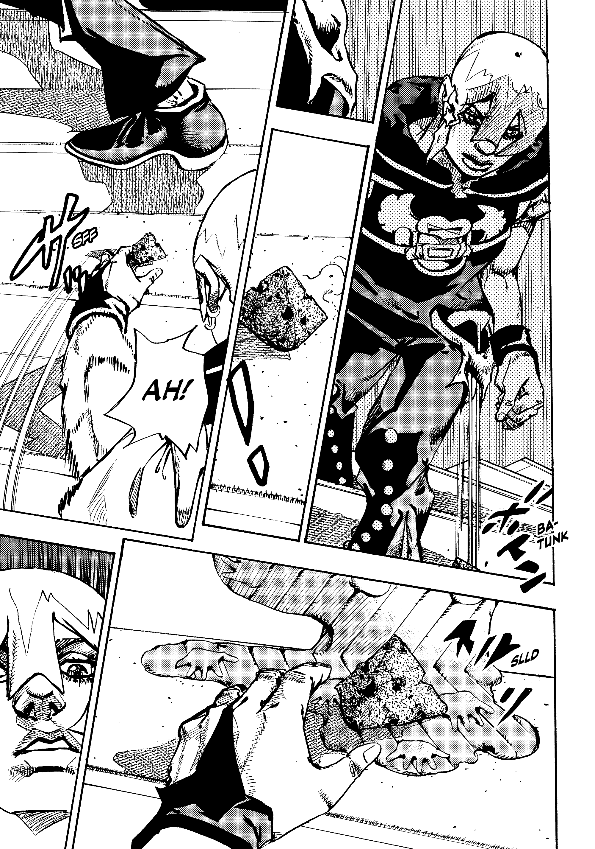 Halaman dari JoJo's Bizarre Adventure, Part 9:  The JOJOLands Chapter 28