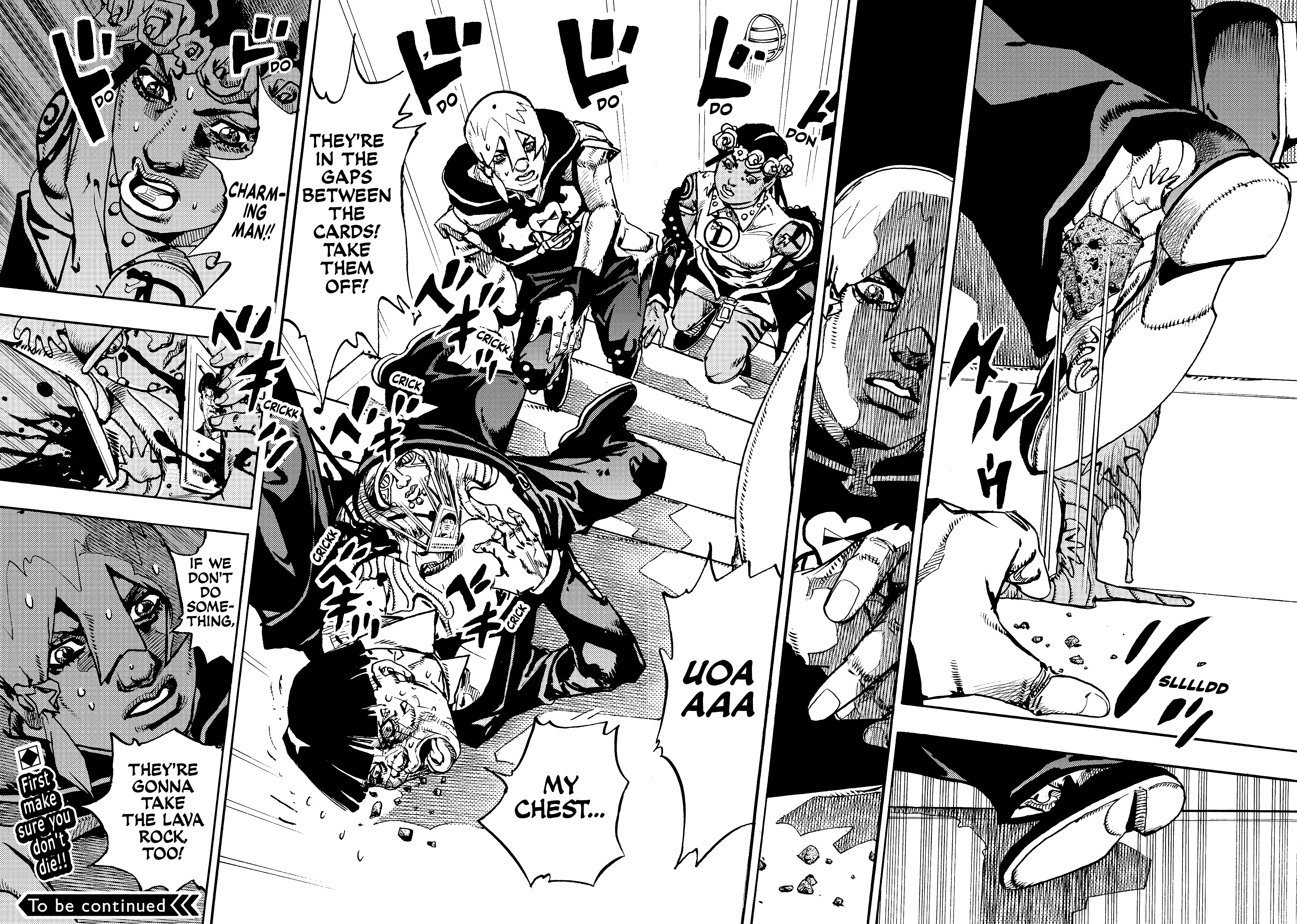 Halaman dari JoJo's Bizarre Adventure, Part 9:  The JOJOLands Chapter 28