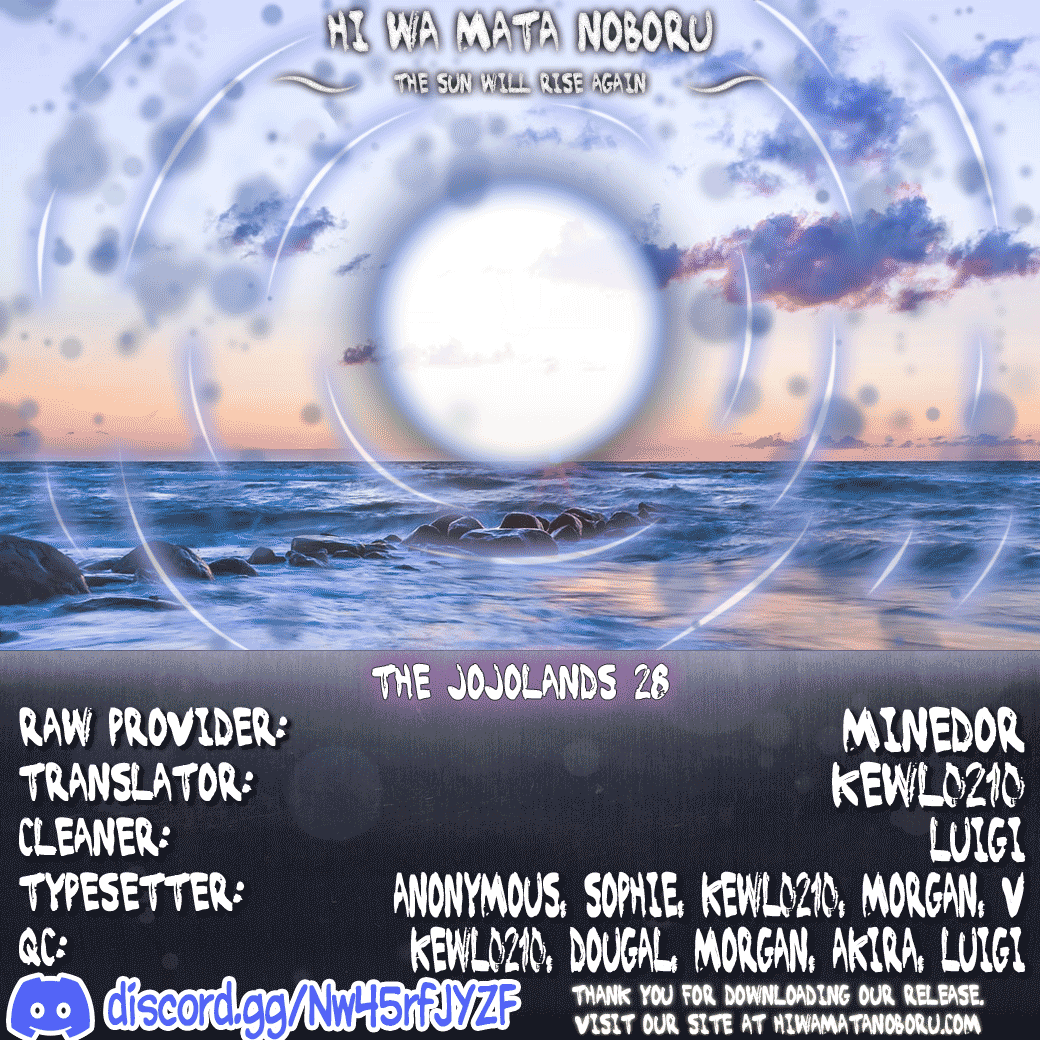 Halaman dari JoJo's Bizarre Adventure, Part 9:  The JOJOLands Chapter 28