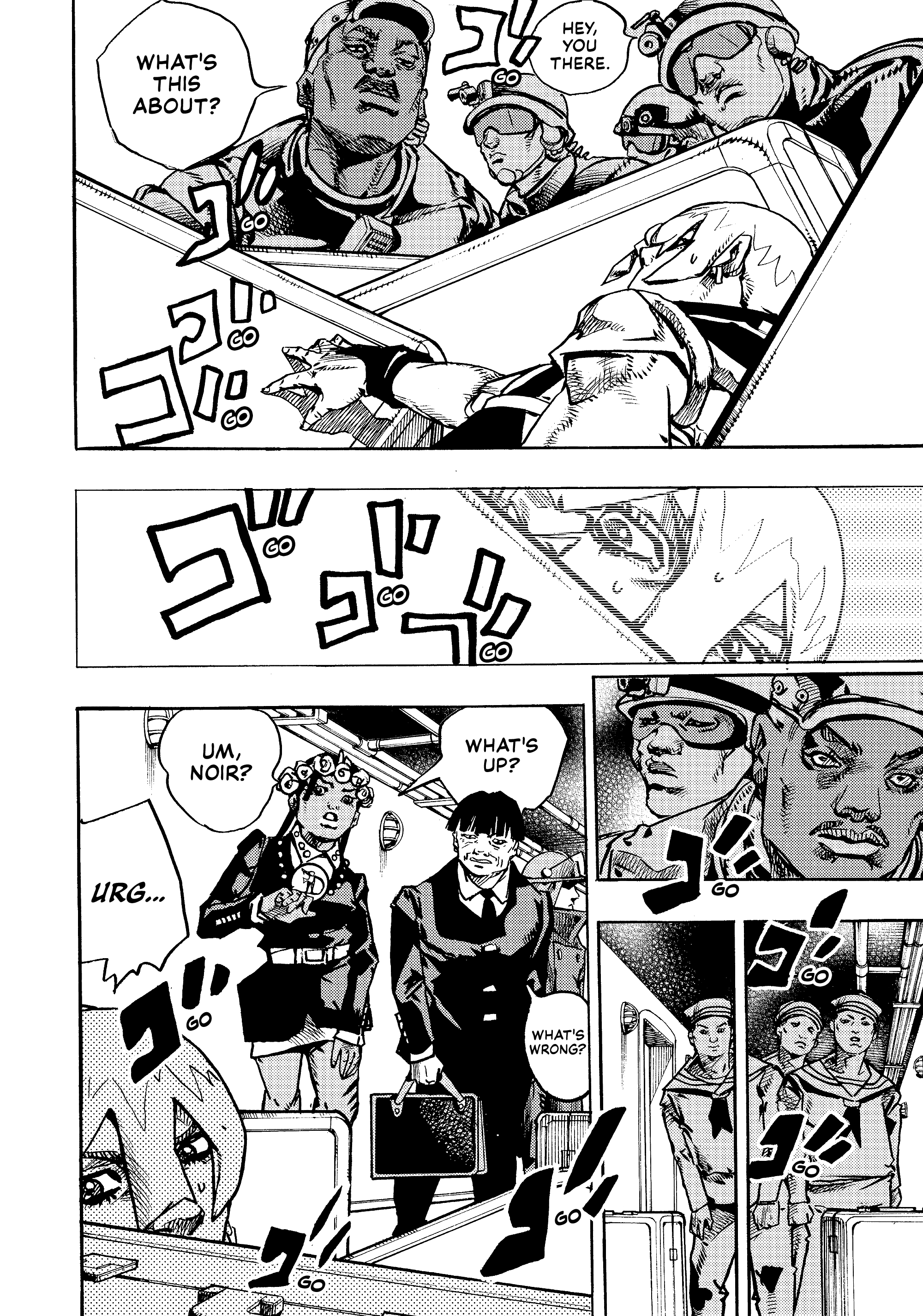 Halaman dari JoJo's Bizarre Adventure, Part 9:  The JOJOLands Chapter 28