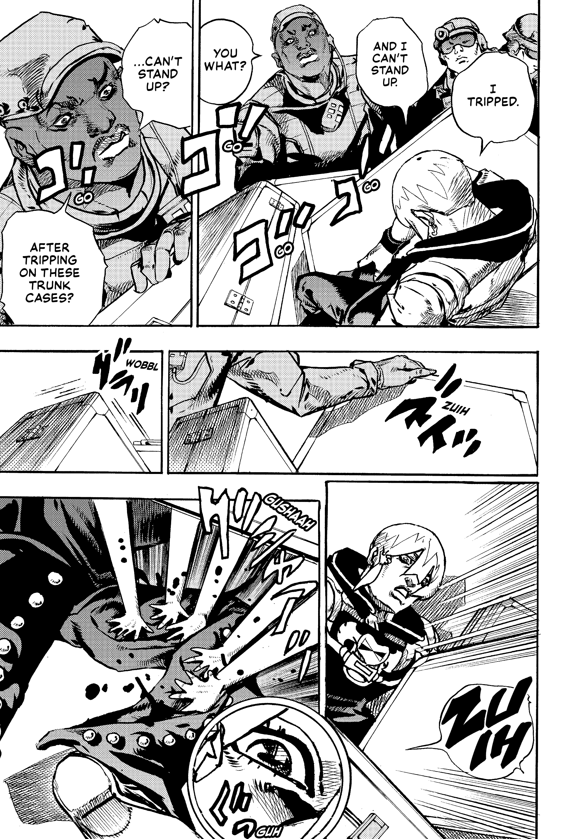 Halaman dari JoJo's Bizarre Adventure, Part 9:  The JOJOLands Chapter 28