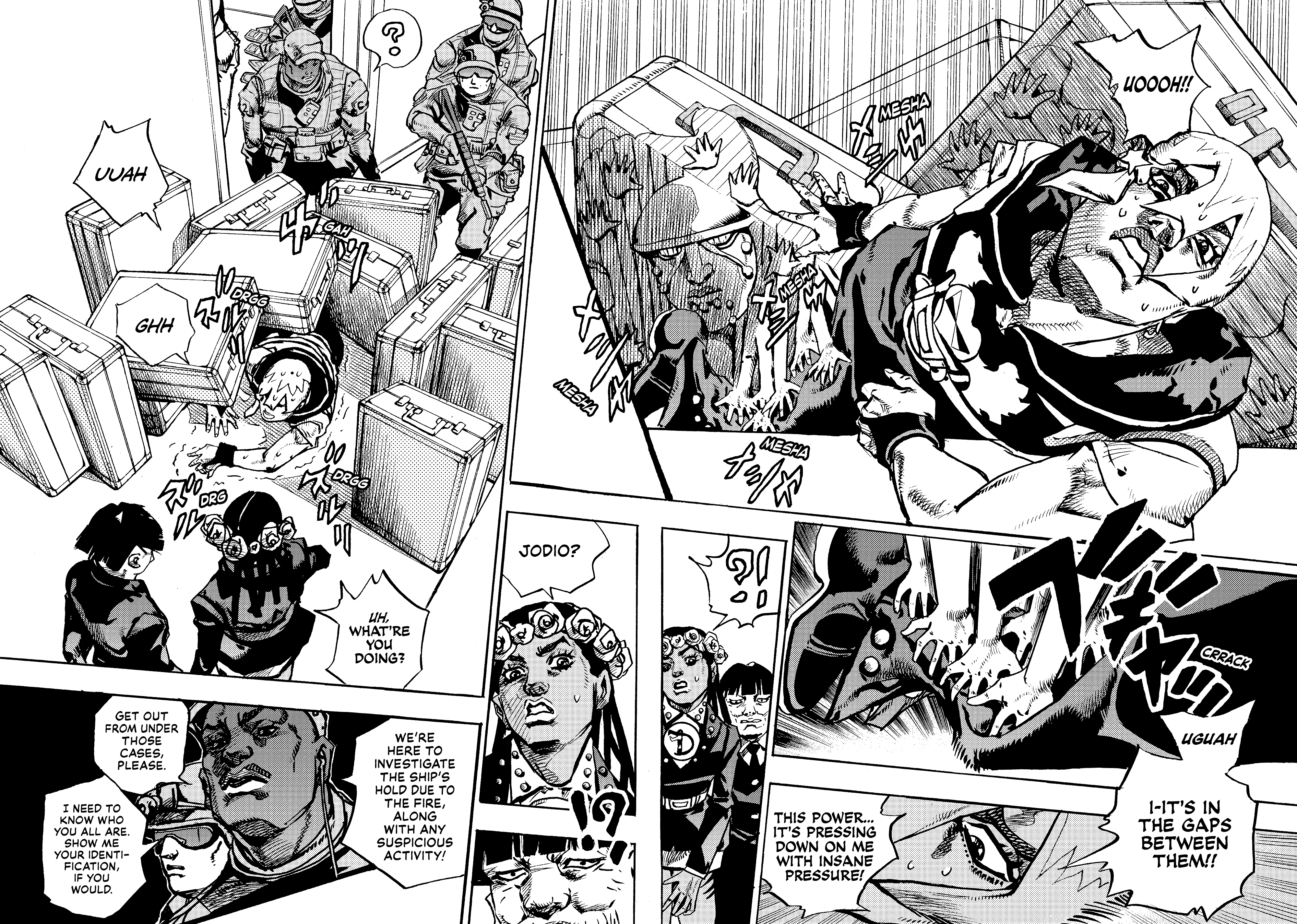 Halaman dari JoJo's Bizarre Adventure, Part 9:  The JOJOLands Chapter 28