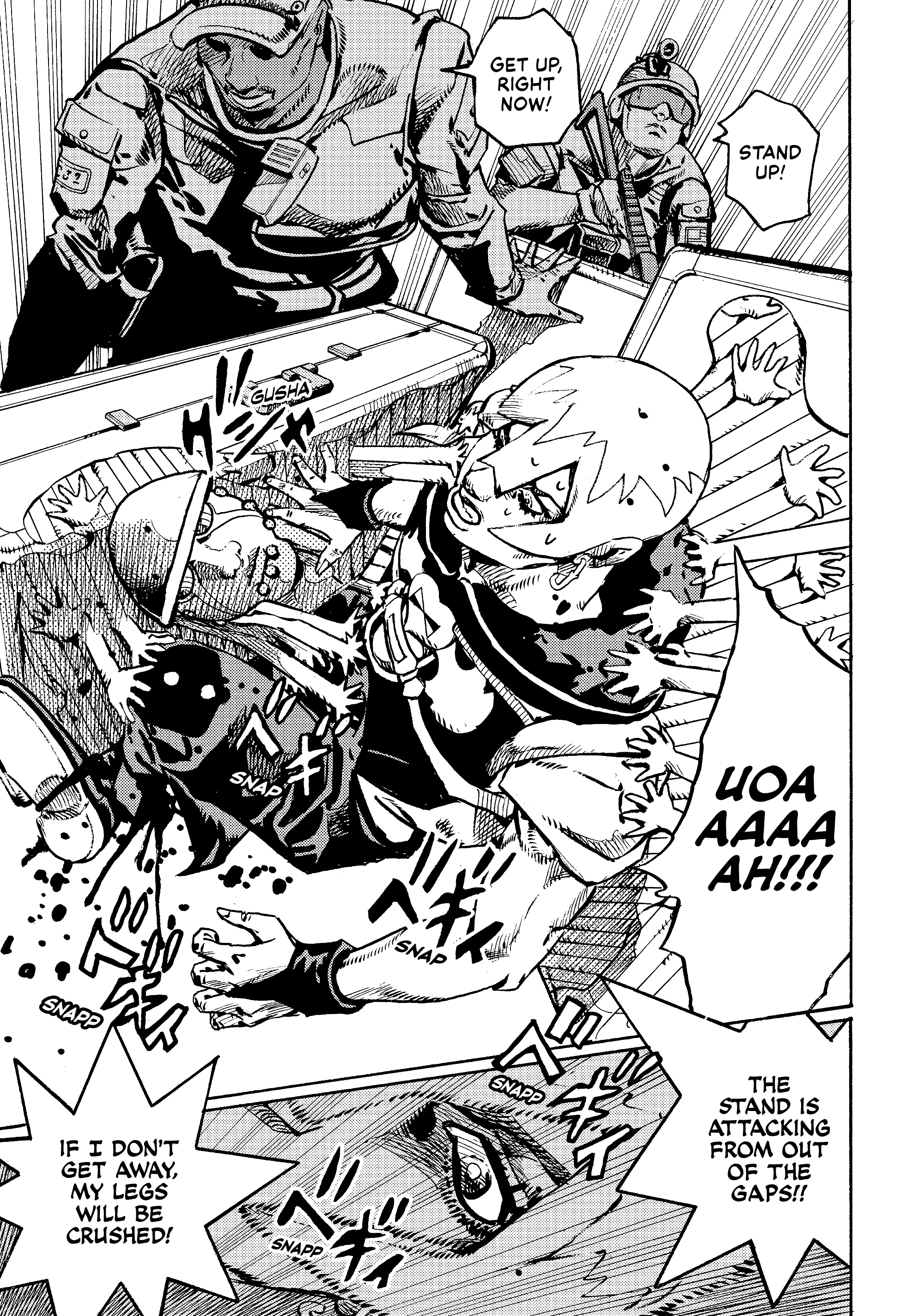 Halaman dari JoJo's Bizarre Adventure, Part 9:  The JOJOLands Chapter 28