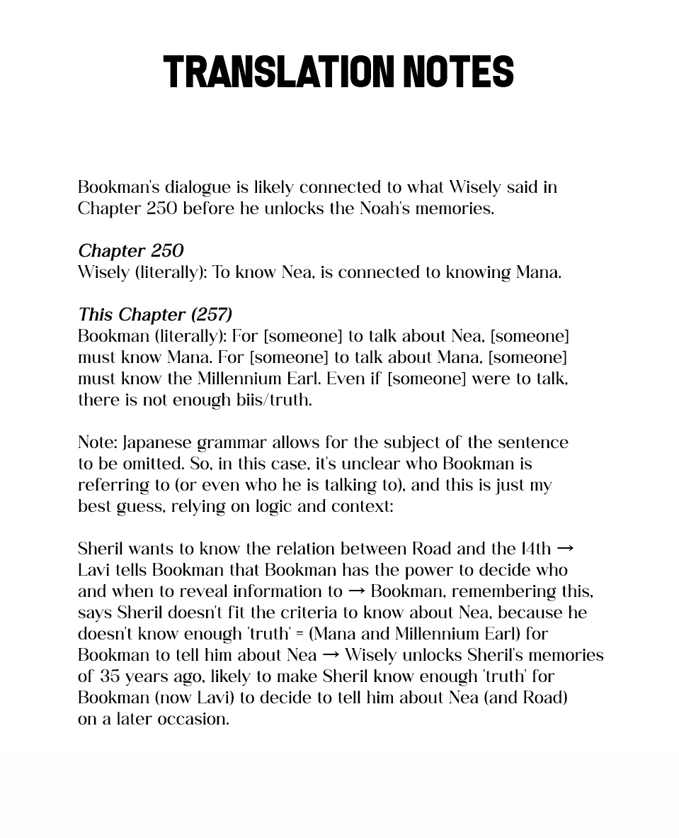 Halaman dari D.Gray-man Chapter 257