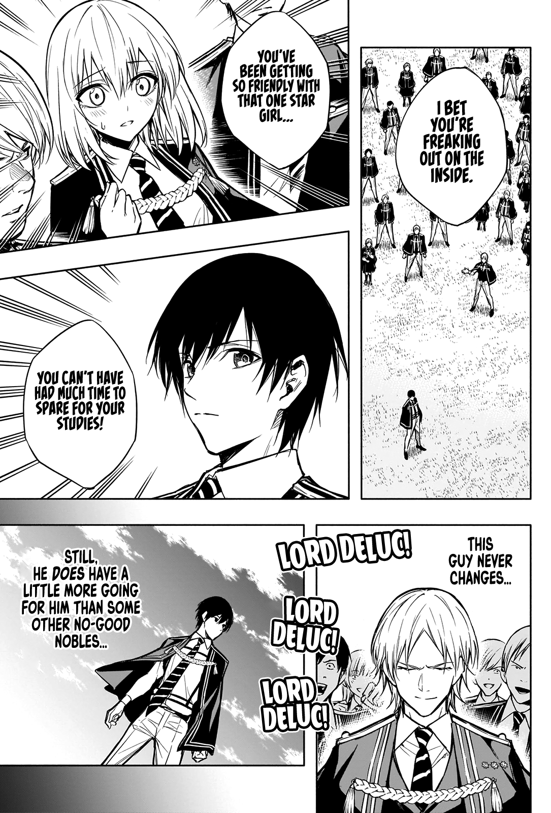Halaman dari Ouritsu Mahou Gakuen no Saikasei ~Hinkongai Agari no Saikyou Mahoushi, Kizoku Darake no Gakuen de Musou Suru~ Chapter 19