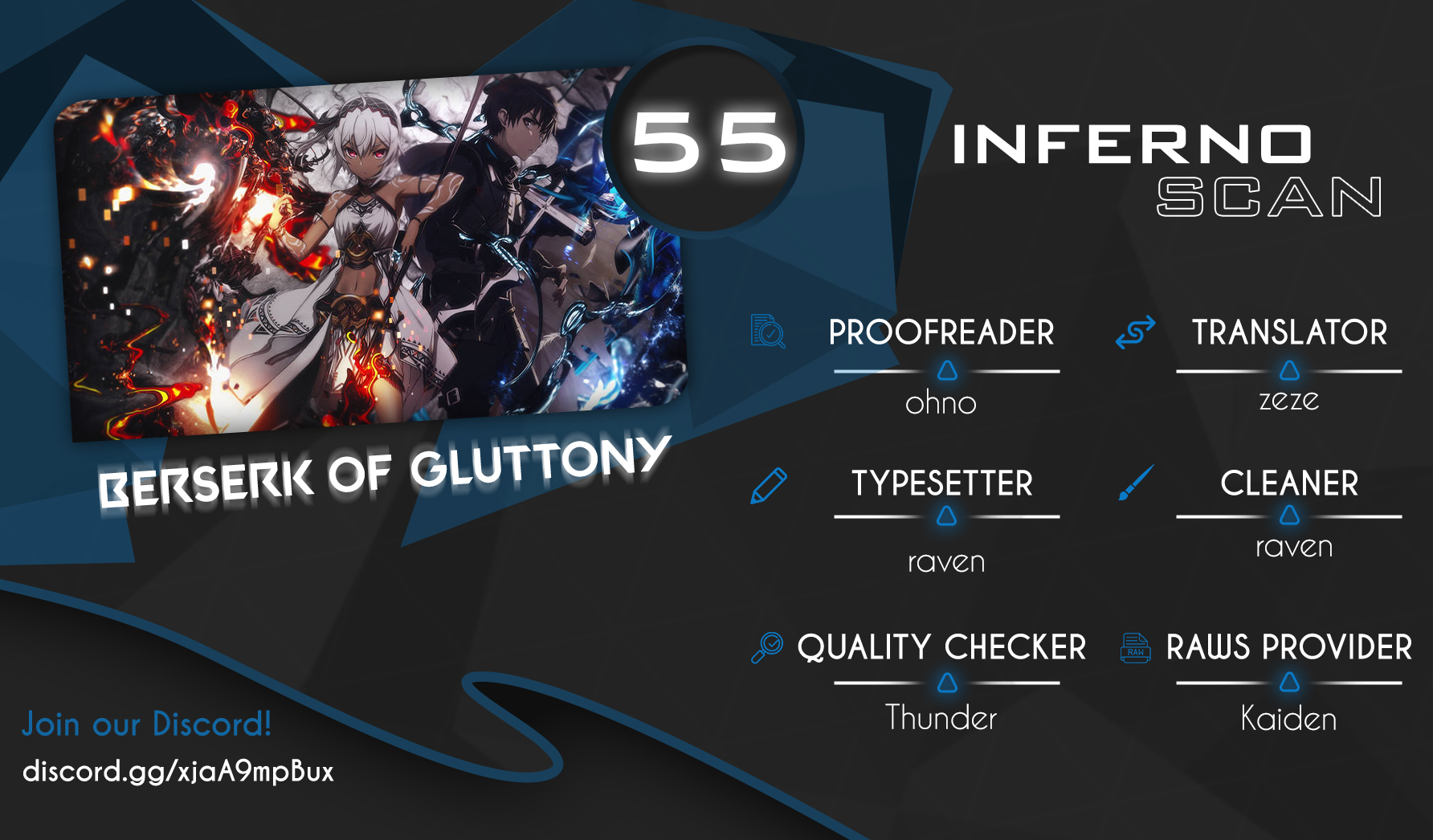 Halaman dari Boushoku no Berserk ~Ore dake Level to Iu Gainen wo Toppa suru~ Chapter 55