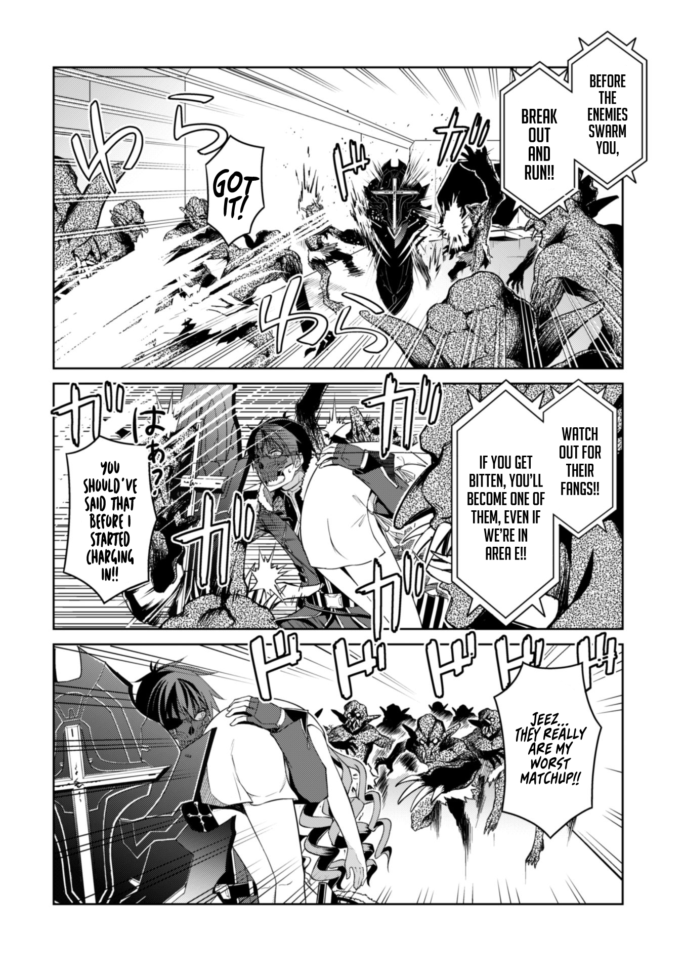 Halaman dari Boushoku no Berserk ~Ore dake Level to Iu Gainen wo Toppa suru~ Chapter 34