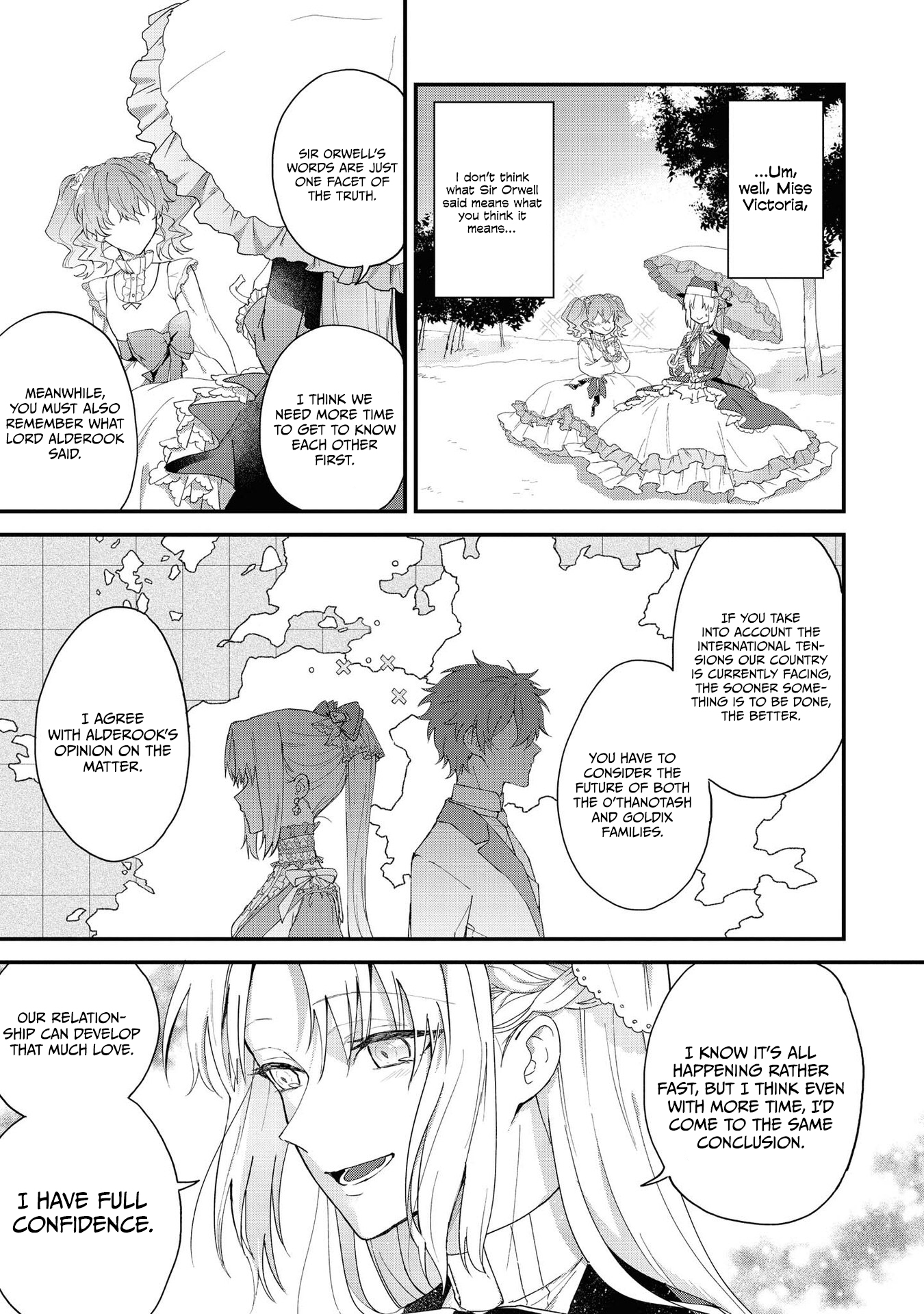 Halaman dari Though I May Be a Villainess, I'll Show You I Can Obtain Happiness! Chapter 1