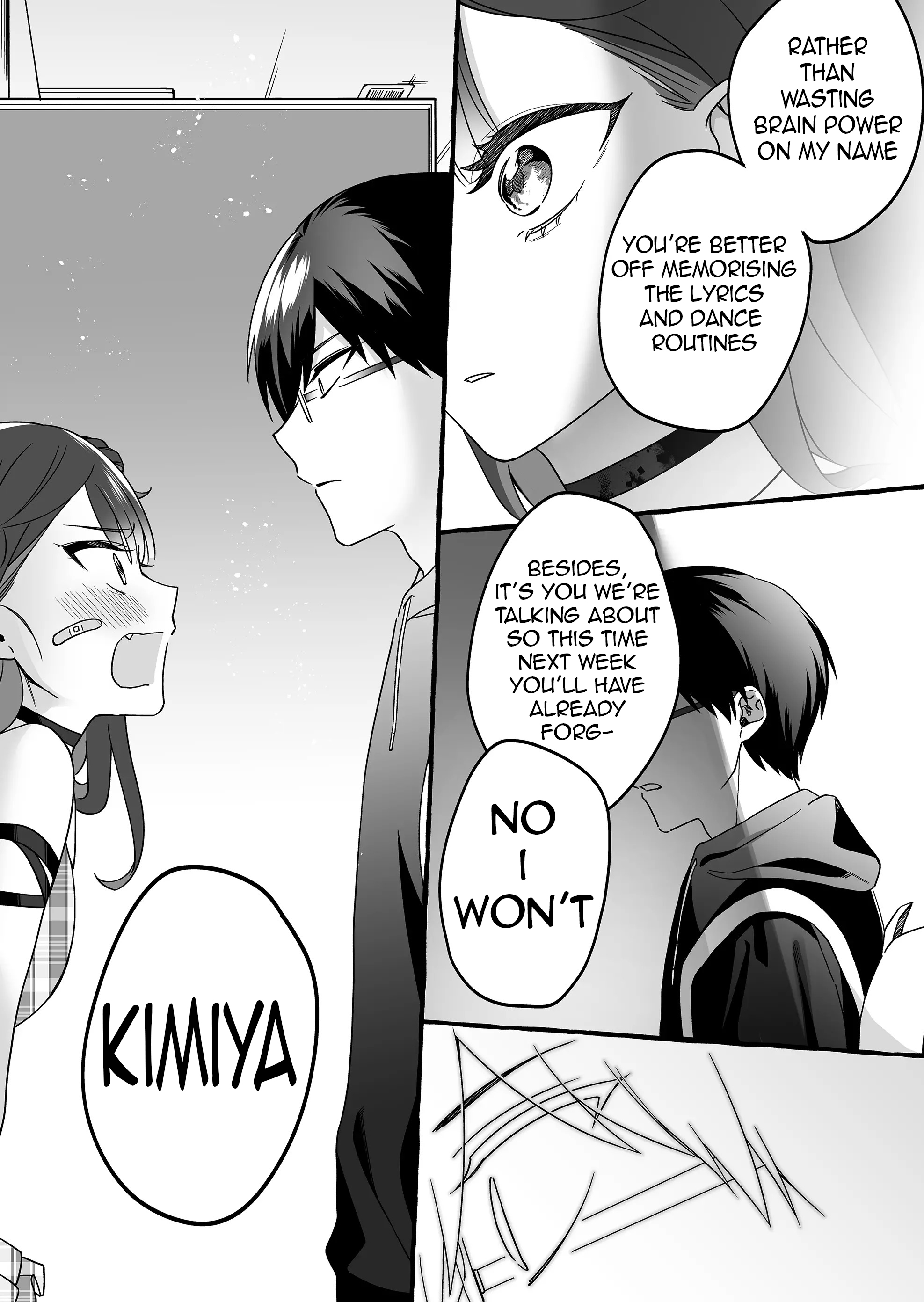 Halaman dari Damedol to Sekai ni Hitori Dake no Fan Chapter 3