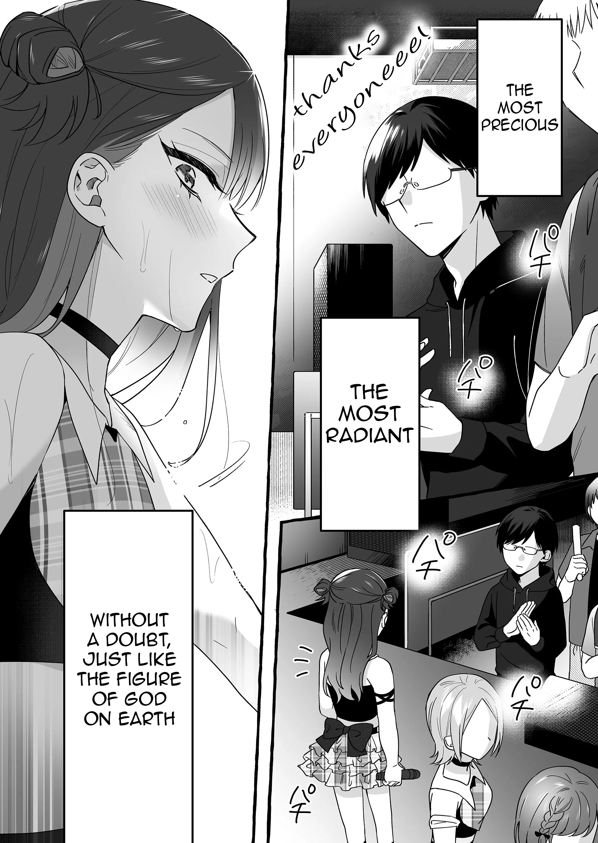 Halaman dari Damedol to Sekai ni Hitori Dake no Fan Chapter 3