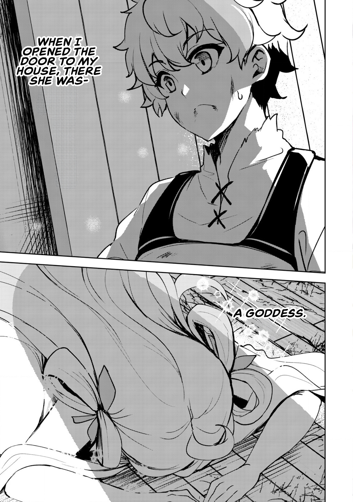 Halaman dari Dore dake Doryoku Shite mo Mannen Level 0 no Ore wa Tsuihou Sareta ~Shin no Teki to Yobareta Shounen wa, Shachiku Megami to Deatte Saikyou no Chikara wo Te ni Ireru~ Chapter 1