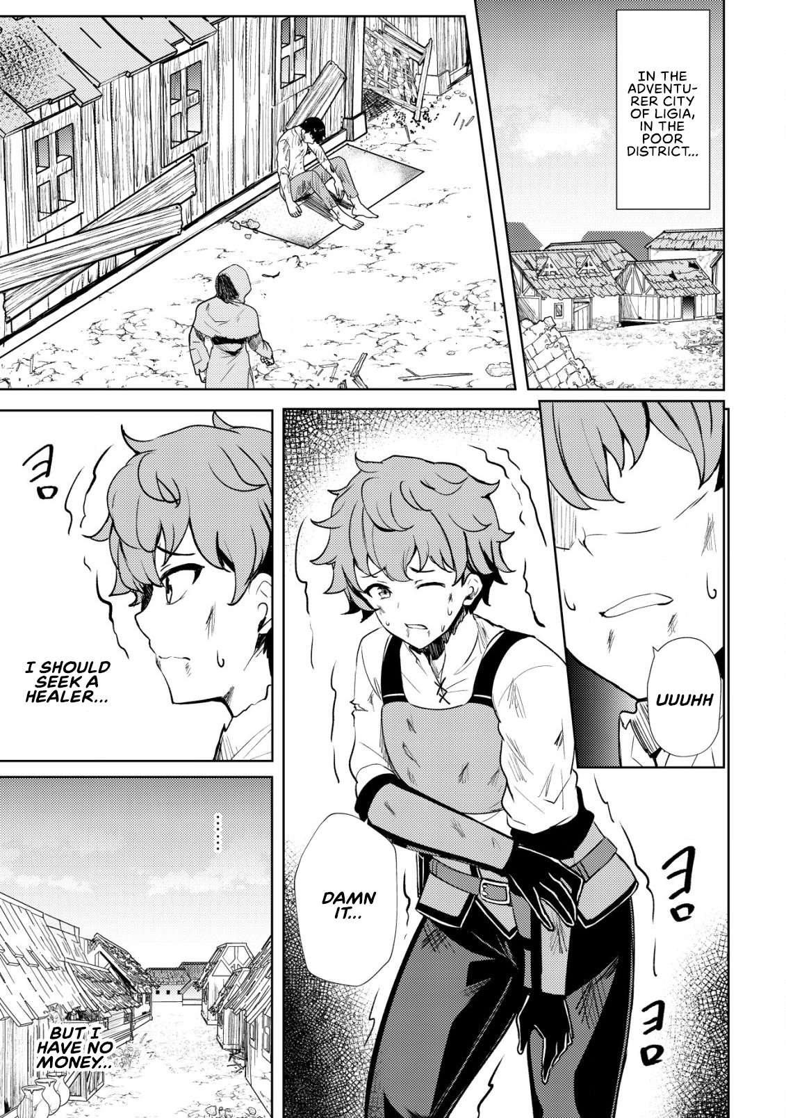 Halaman dari Dore dake Doryoku Shite mo Mannen Level 0 no Ore wa Tsuihou Sareta ~Shin no Teki to Yobareta Shounen wa, Shachiku Megami to Deatte Saikyou no Chikara wo Te ni Ireru~ Chapter 1