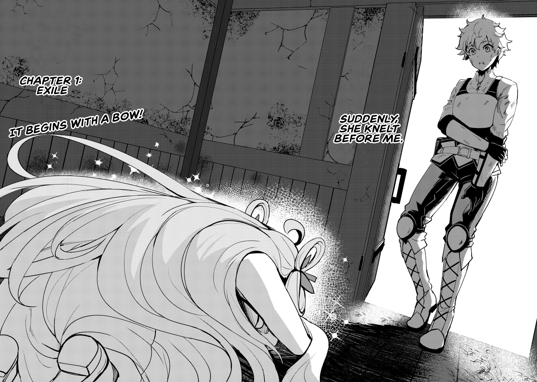 Halaman dari Dore dake Doryoku Shite mo Mannen Level 0 no Ore wa Tsuihou Sareta ~Shin no Teki to Yobareta Shounen wa, Shachiku Megami to Deatte Saikyou no Chikara wo Te ni Ireru~ Chapter 1