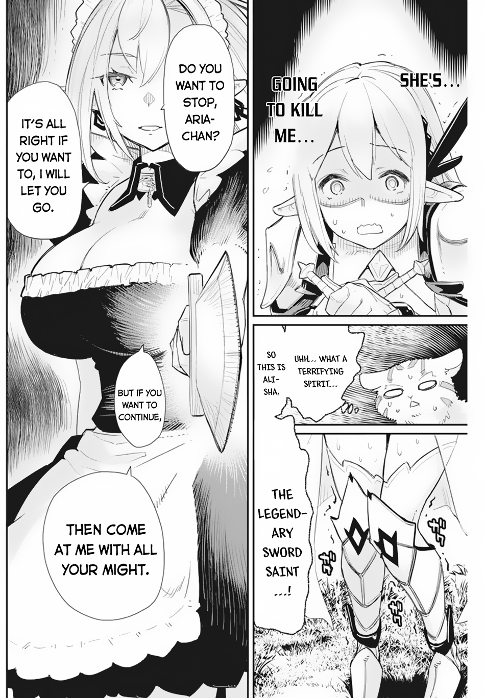 Halaman dari S-Rank Monster no "Behemoth" Dakedo, Neko to Machigawarete Elf Musume no Pet to Shite Kurashitemasu Chapter 46