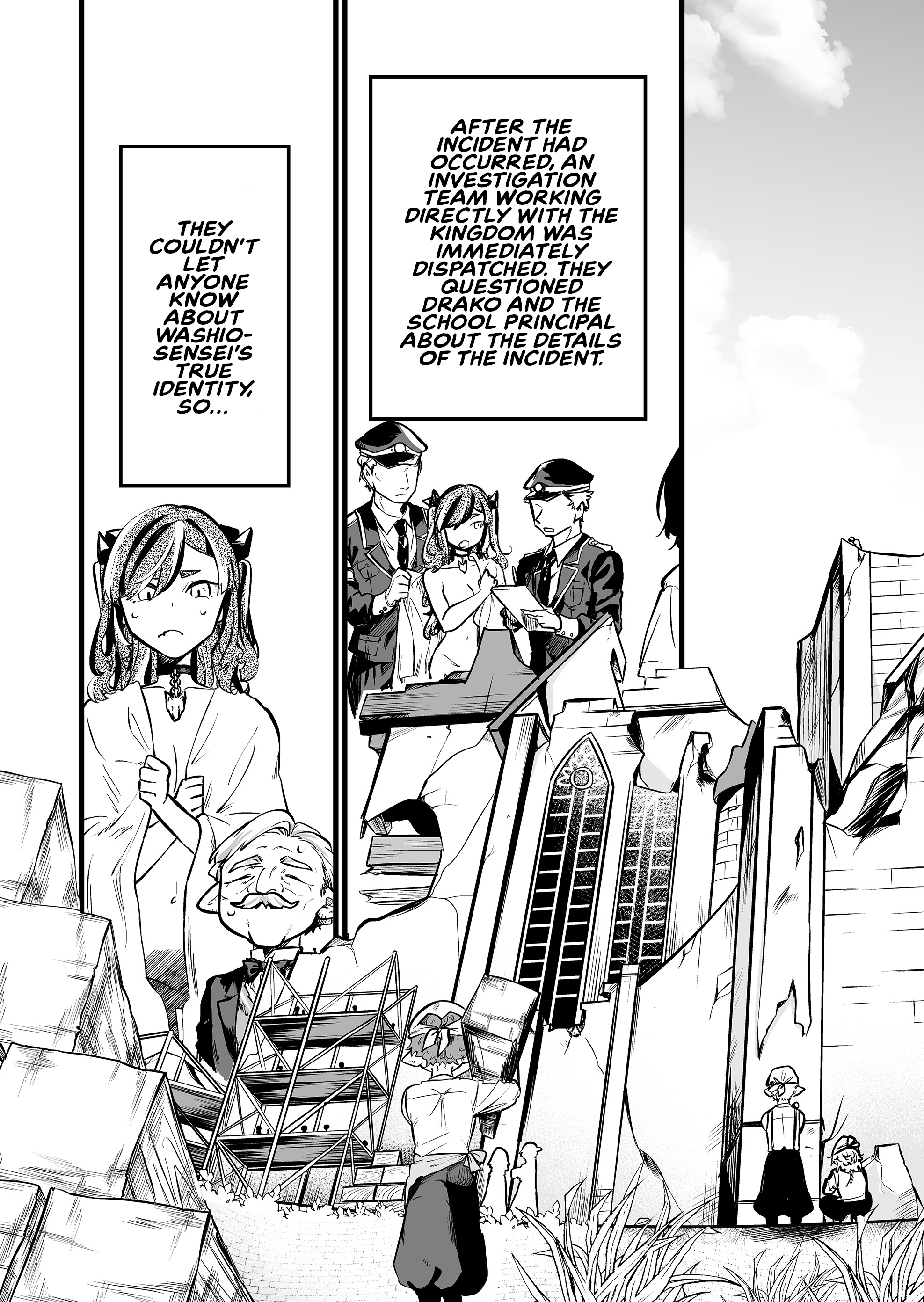 Halaman dari "Ano Toki Tasukete Itadaita Monster Musume desu." Isekai Ossan Kyoushi Totsuzen no Moteki ni Konwaku suru Chapter 43