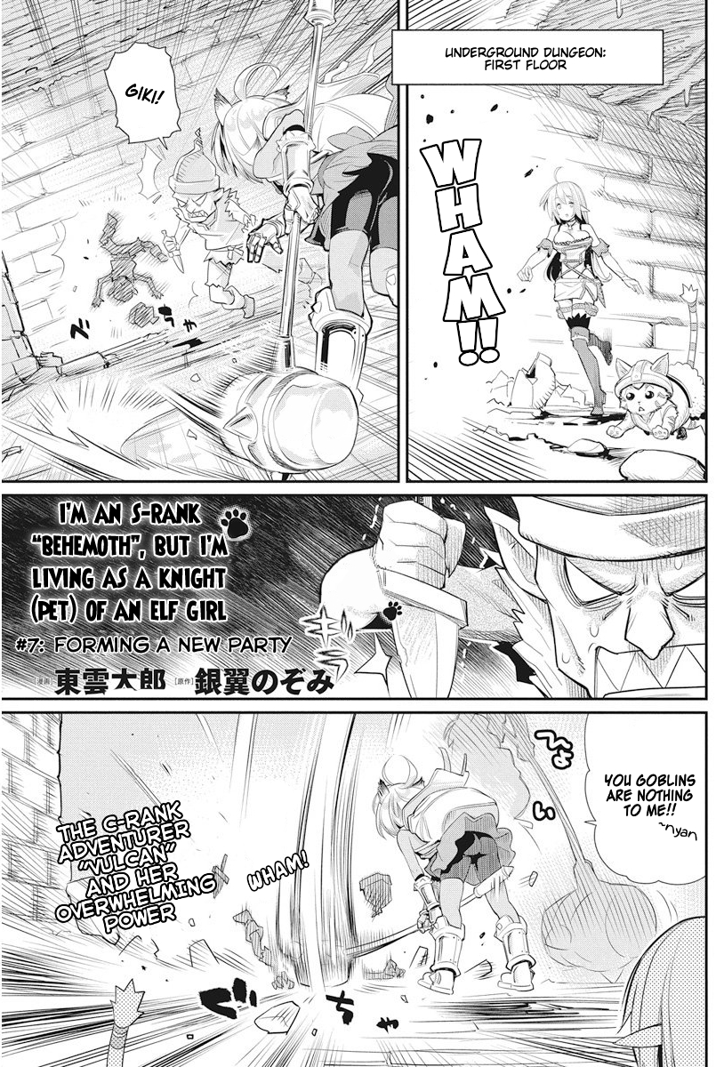 Halaman dari S-Rank Monster no "Behemoth" Dakedo, Neko to Machigawarete Elf Musume no Pet to Shite Kurashitemasu Chapter 7