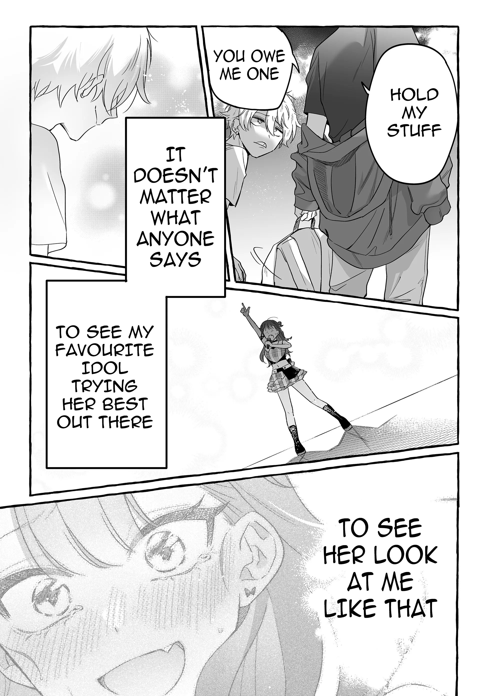 Halaman dari Damedol to Sekai ni Hitori Dake no Fan Chapter 25