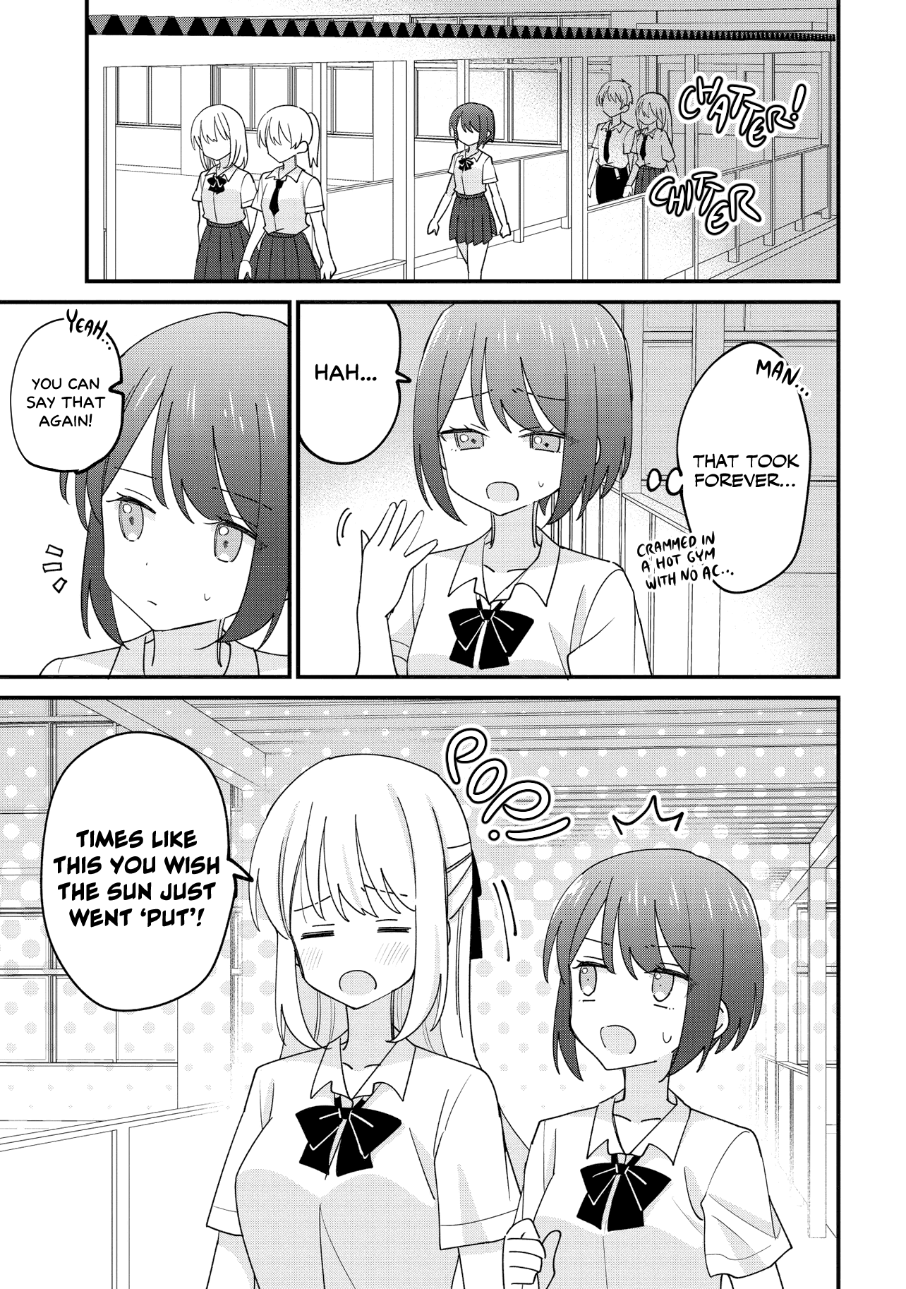 Halaman dari Kao dake yoi Classmate ga, Yatara to Guigui Kuru Yuri no Hanashi. Chapter 1
