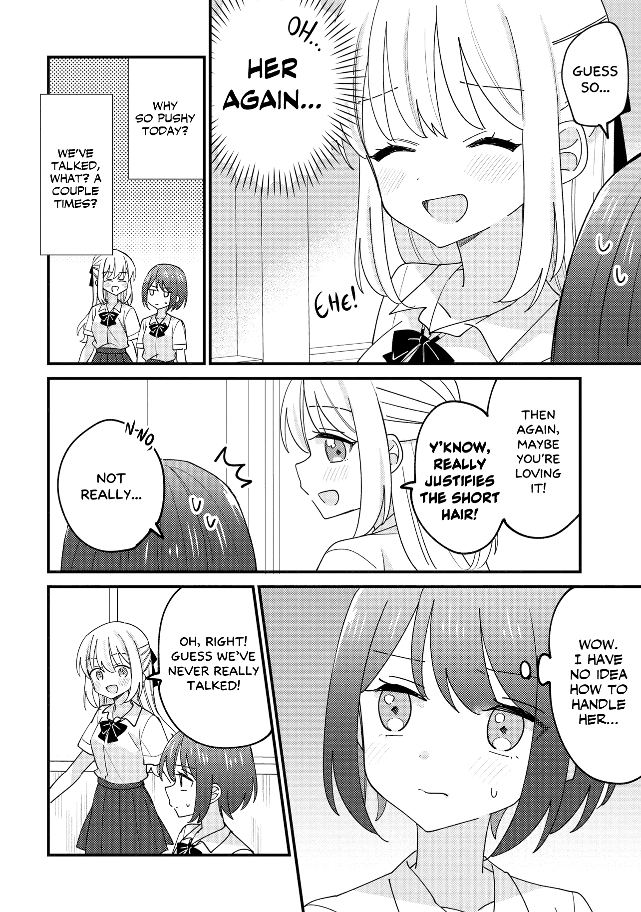 Halaman dari Kao dake yoi Classmate ga, Yatara to Guigui Kuru Yuri no Hanashi. Chapter 1