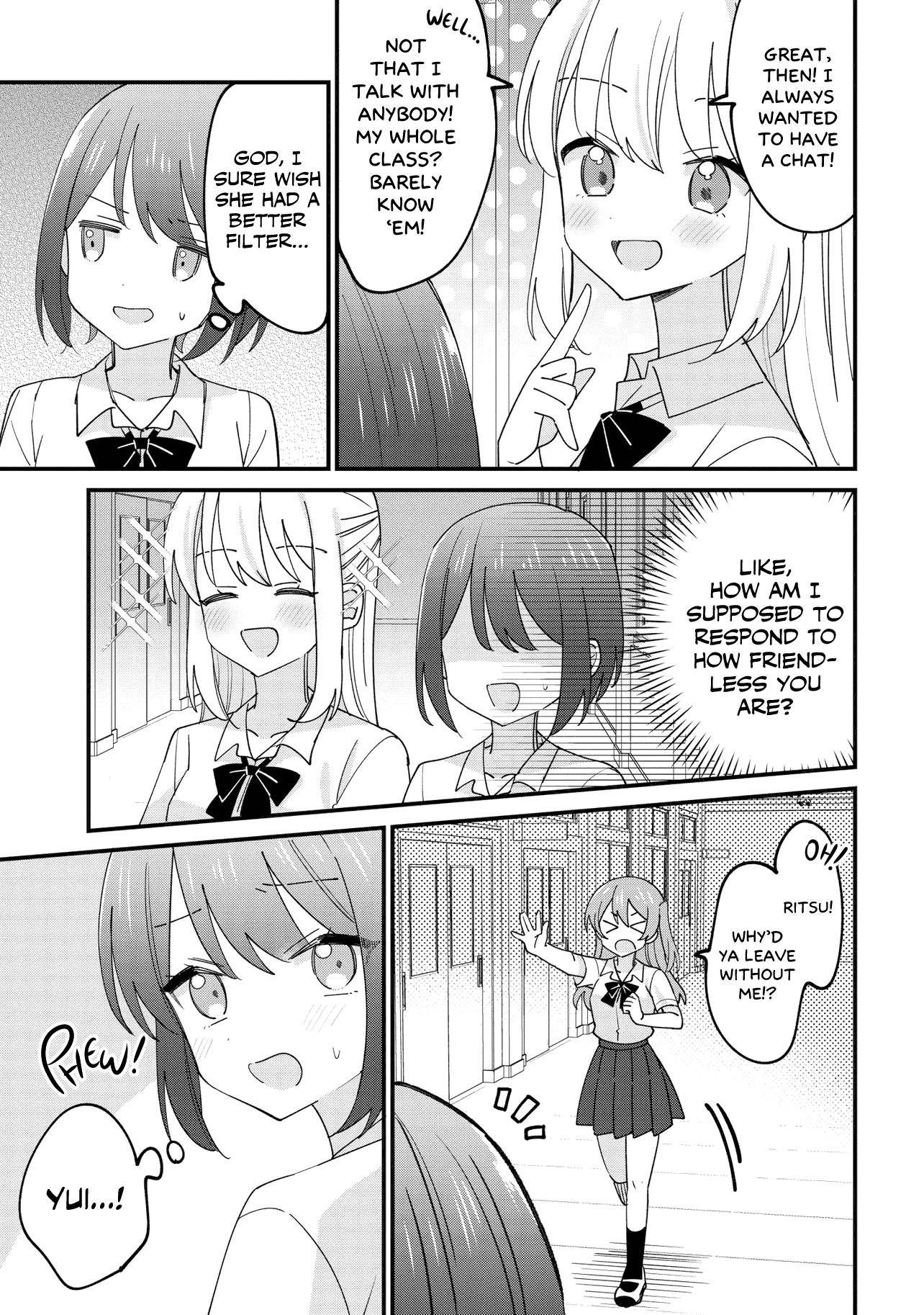 Halaman dari Kao dake yoi Classmate ga, Yatara to Guigui Kuru Yuri no Hanashi. Chapter 1