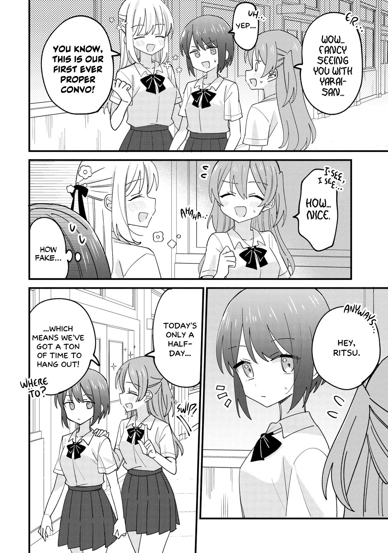Halaman dari Kao dake yoi Classmate ga, Yatara to Guigui Kuru Yuri no Hanashi. Chapter 1