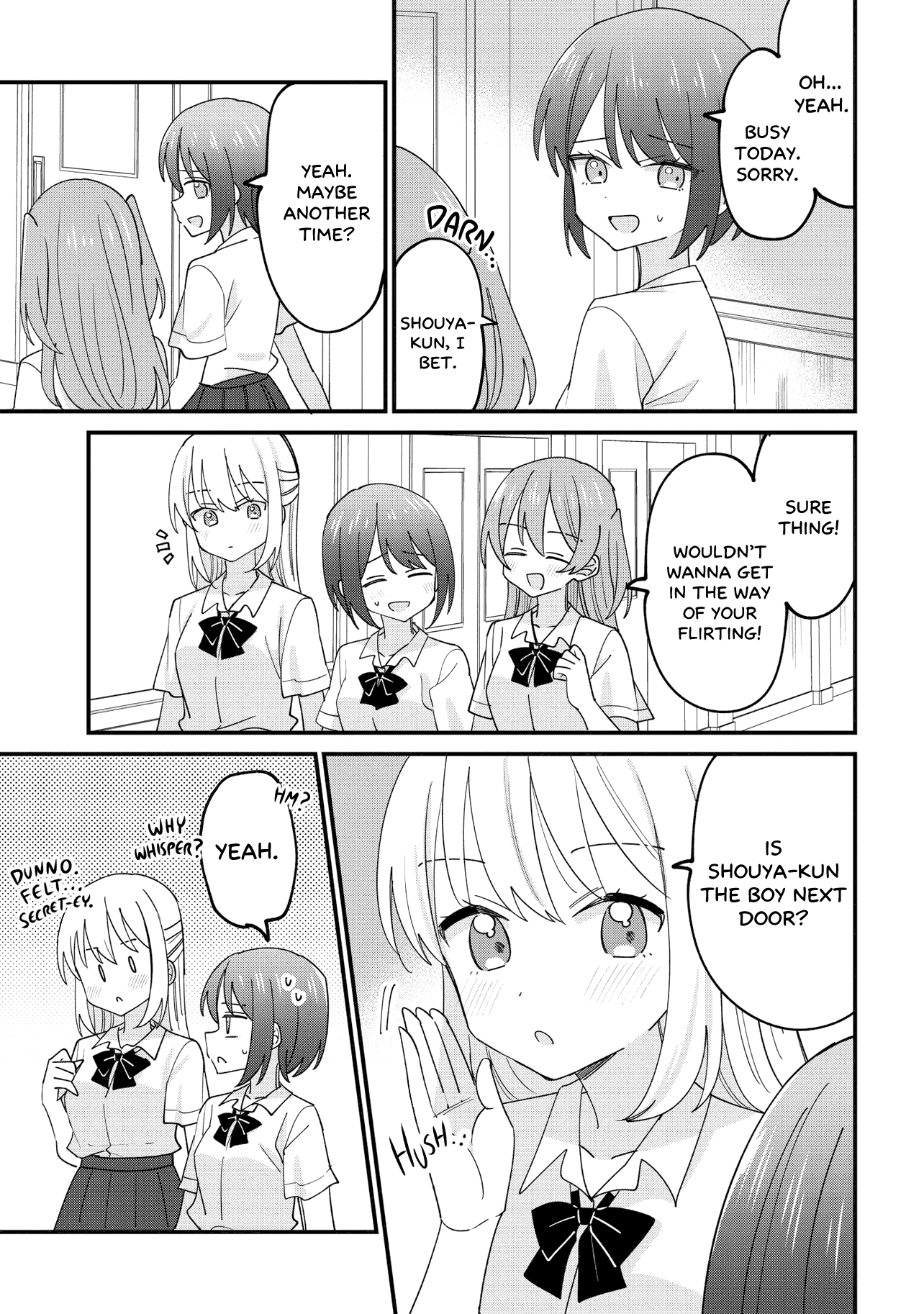 Halaman dari Kao dake yoi Classmate ga, Yatara to Guigui Kuru Yuri no Hanashi. Chapter 1