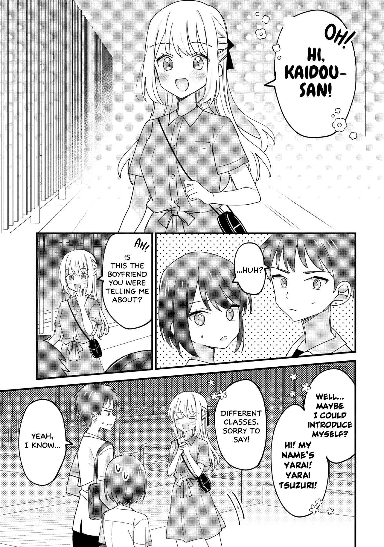 Halaman dari Kao dake yoi Classmate ga, Yatara to Guigui Kuru Yuri no Hanashi. Chapter 1