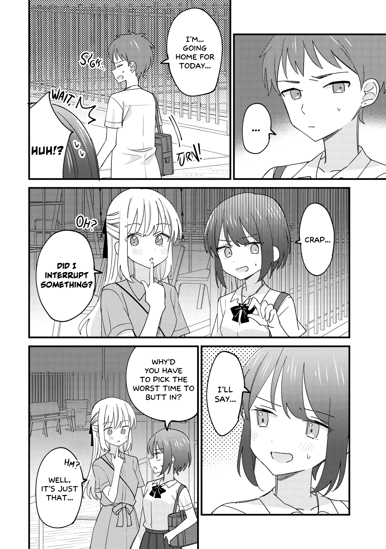Halaman dari Kao dake yoi Classmate ga, Yatara to Guigui Kuru Yuri no Hanashi. Chapter 1