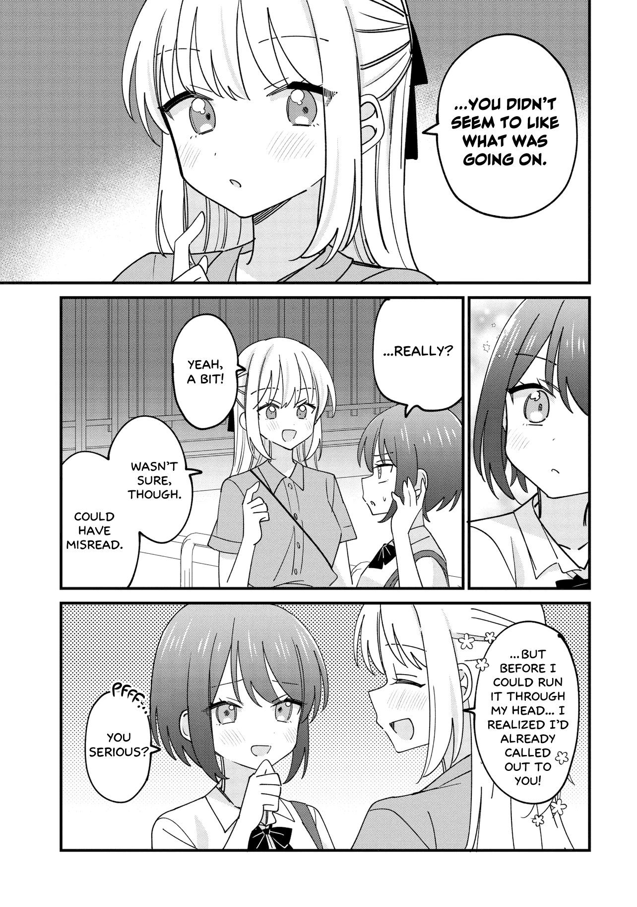 Halaman dari Kao dake yoi Classmate ga, Yatara to Guigui Kuru Yuri no Hanashi. Chapter 1
