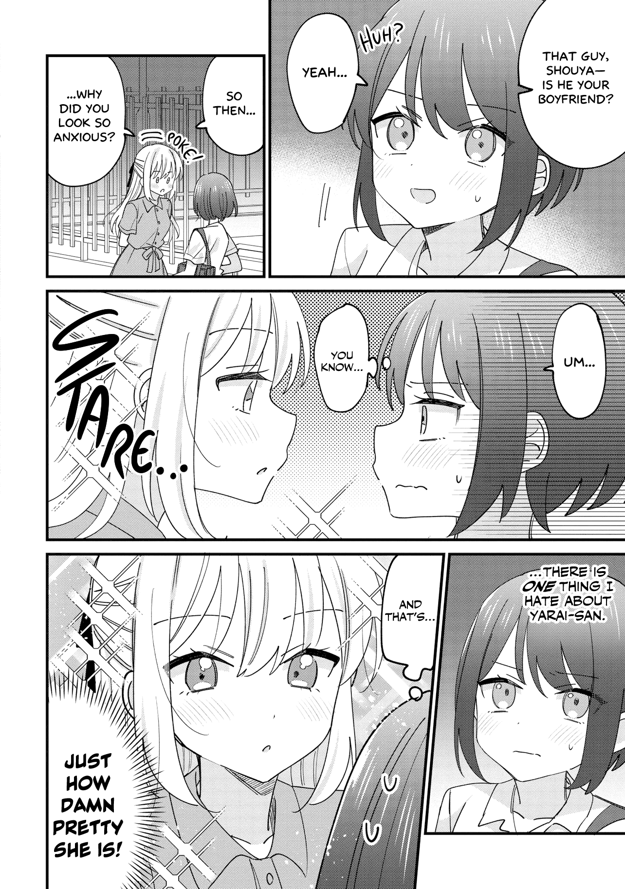 Halaman dari Kao dake yoi Classmate ga, Yatara to Guigui Kuru Yuri no Hanashi. Chapter 1