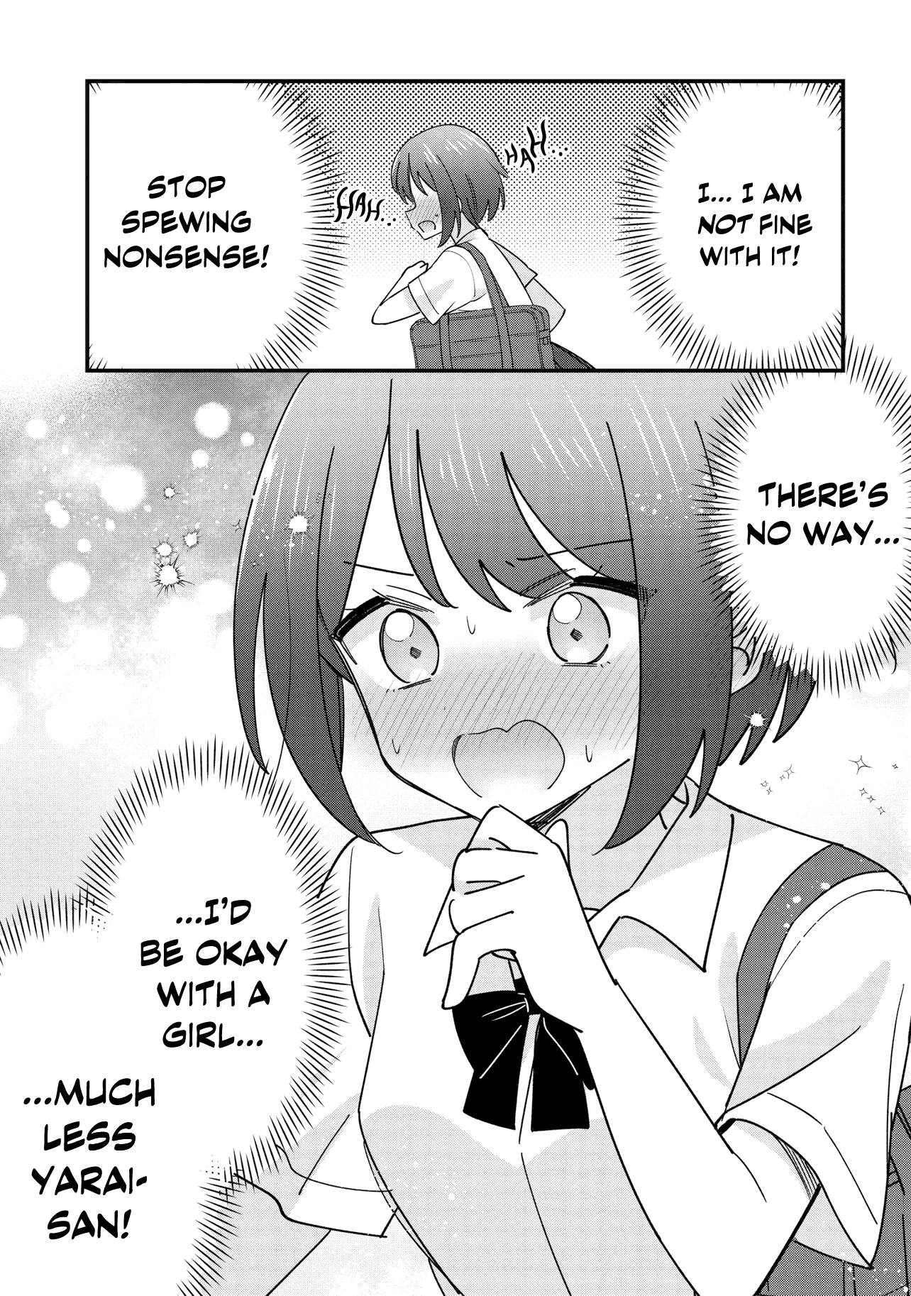 Halaman dari Kao dake yoi Classmate ga, Yatara to Guigui Kuru Yuri no Hanashi. Chapter 1