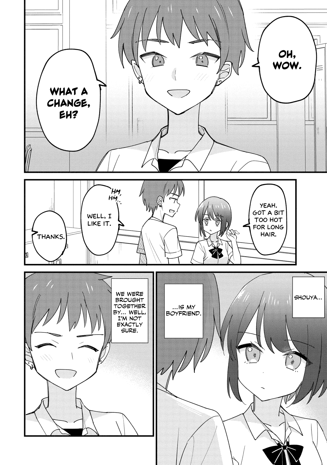 Halaman dari Kao dake yoi Classmate ga, Yatara to Guigui Kuru Yuri no Hanashi. Chapter 1