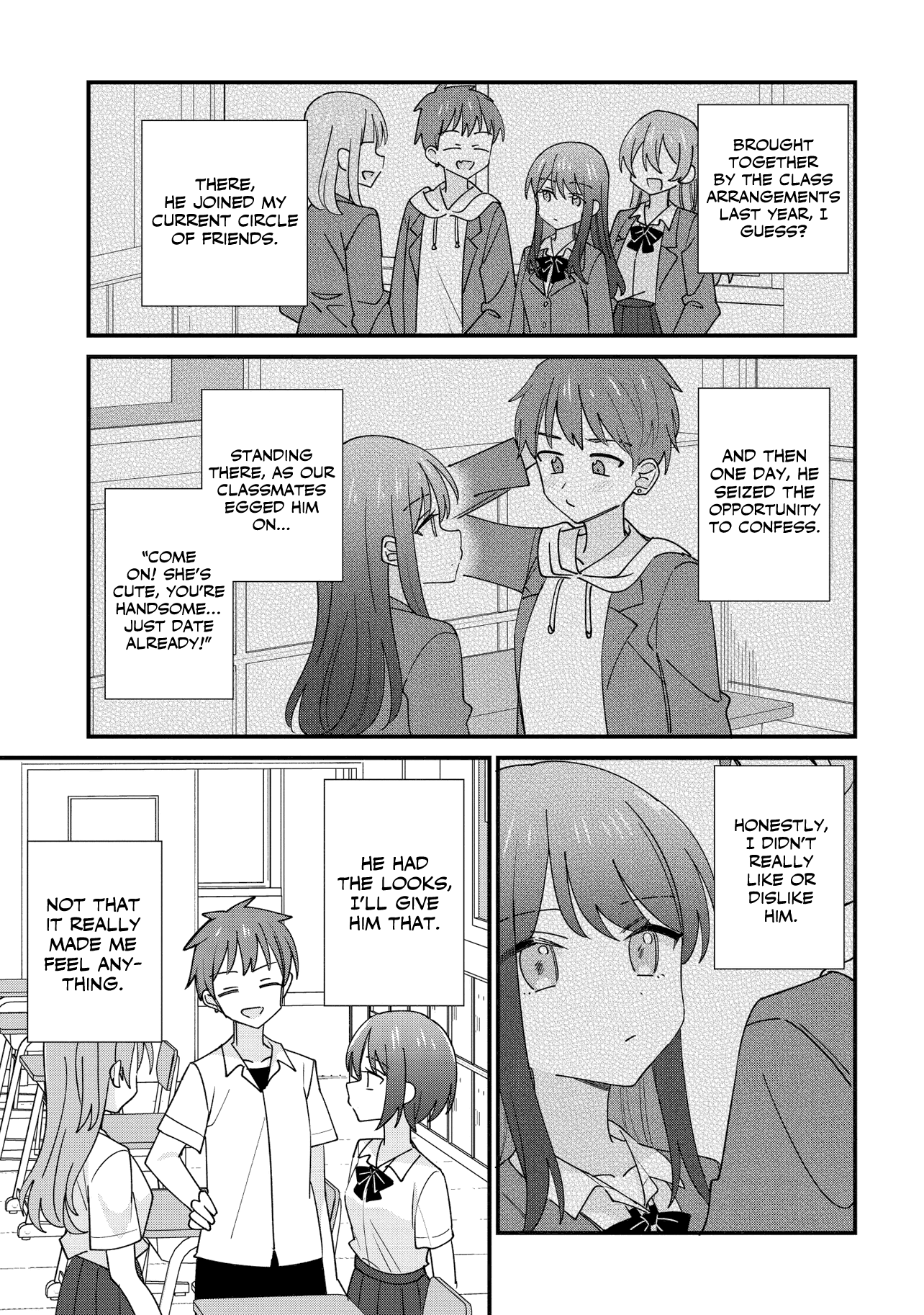 Halaman dari Kao dake yoi Classmate ga, Yatara to Guigui Kuru Yuri no Hanashi. Chapter 1