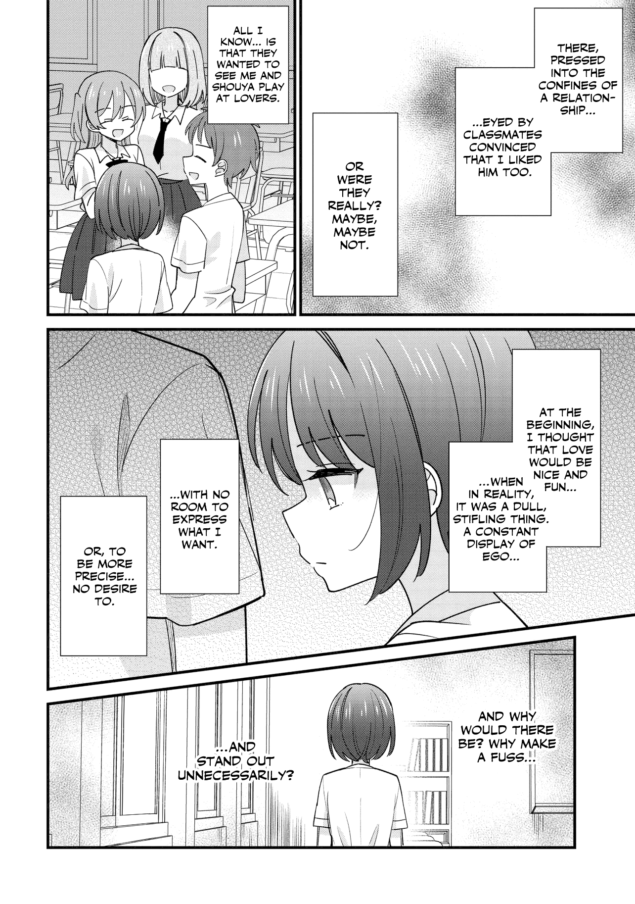 Halaman dari Kao dake yoi Classmate ga, Yatara to Guigui Kuru Yuri no Hanashi. Chapter 1