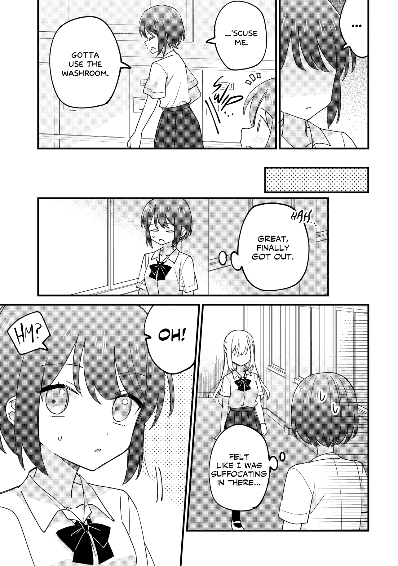 Halaman dari Kao dake yoi Classmate ga, Yatara to Guigui Kuru Yuri no Hanashi. Chapter 1