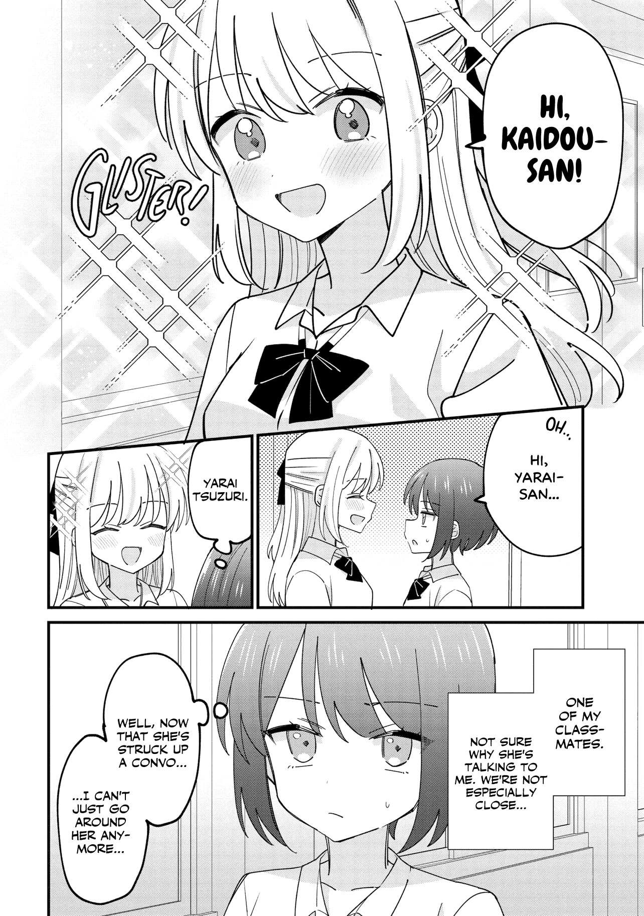 Halaman dari Kao dake yoi Classmate ga, Yatara to Guigui Kuru Yuri no Hanashi. Chapter 1