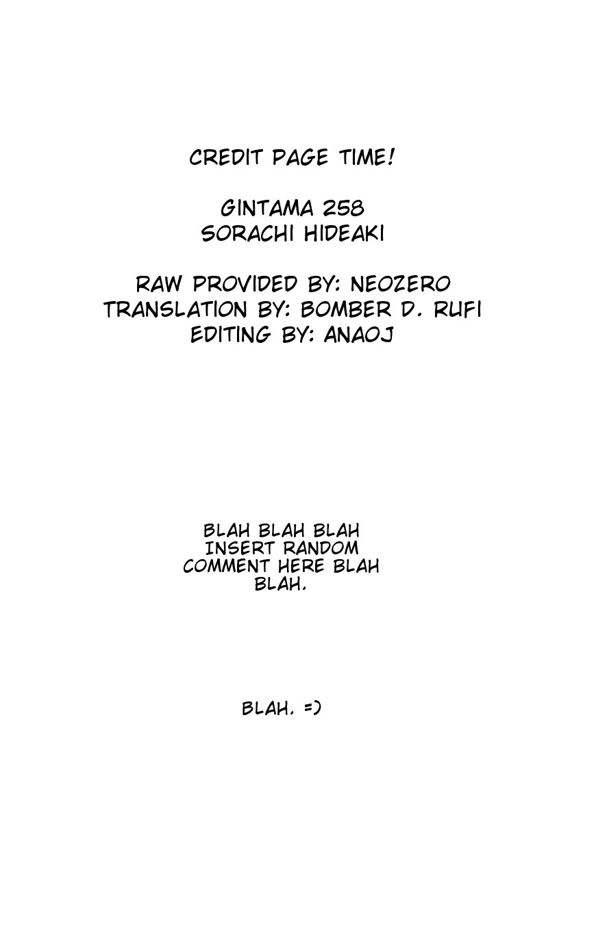 Halaman dari Gintama Chapter 258